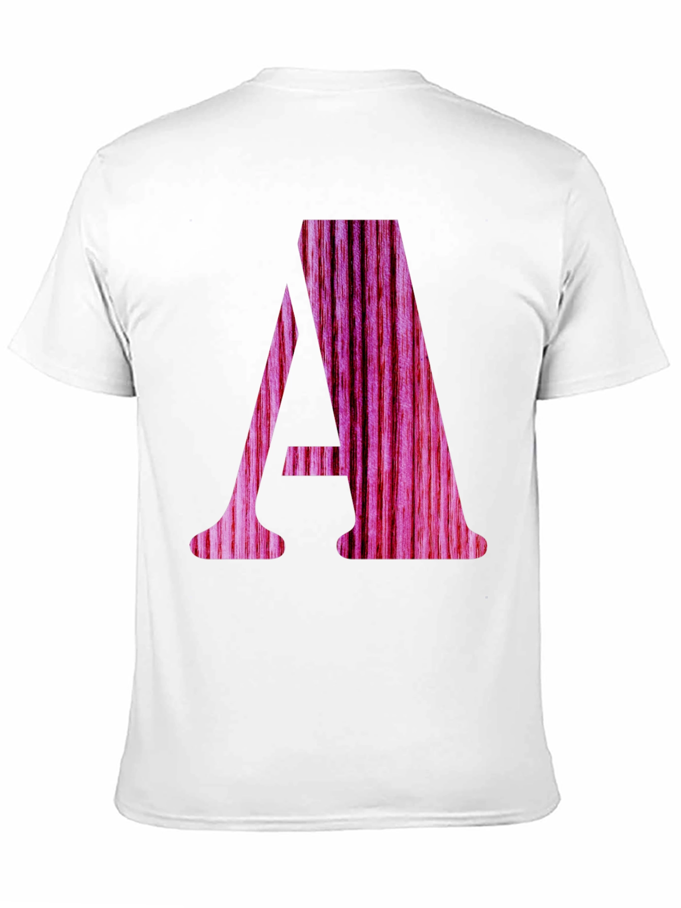 Letter A Wood Grain Graphic T-Shirt