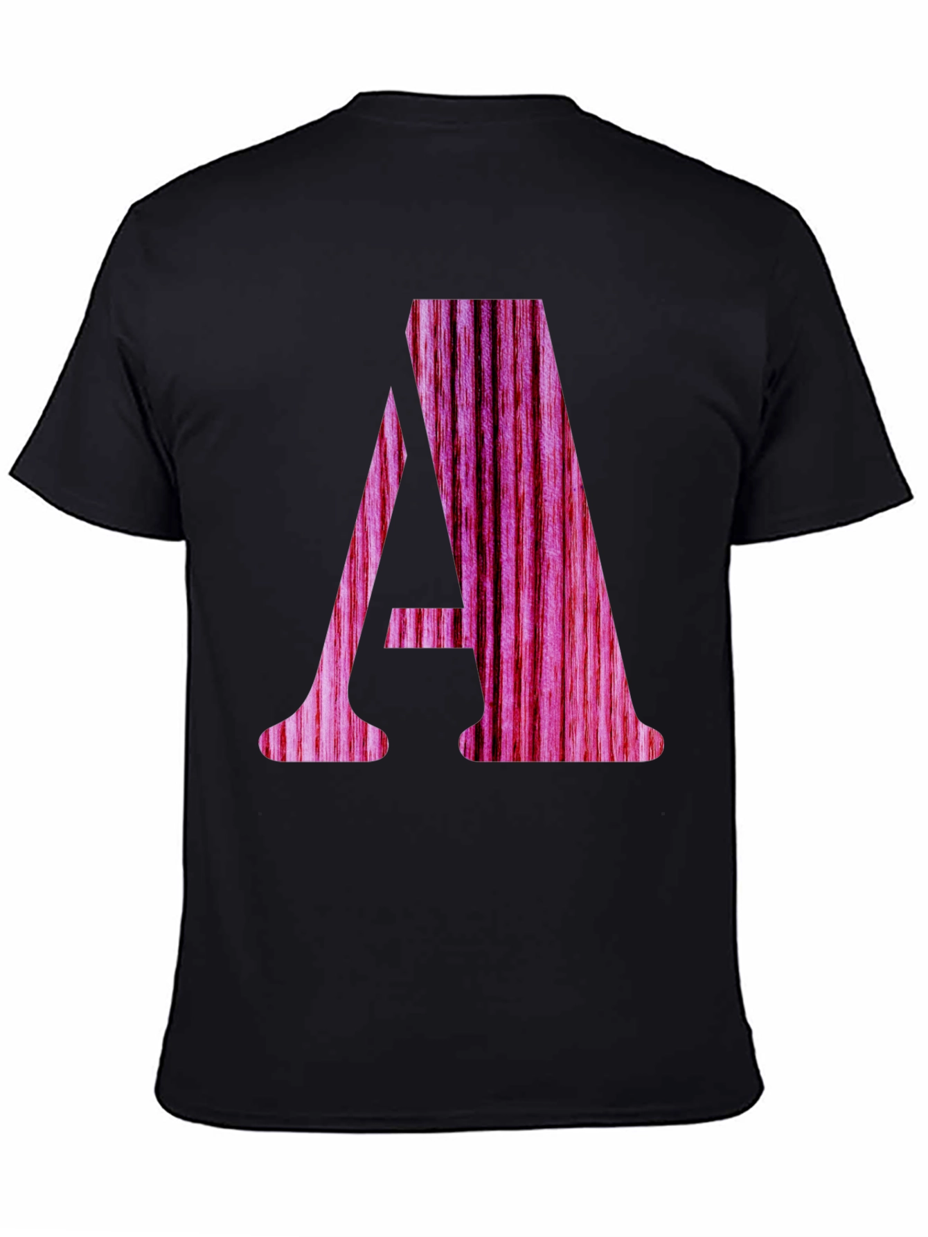 Letter A Wood Grain Graphic T-Shirt