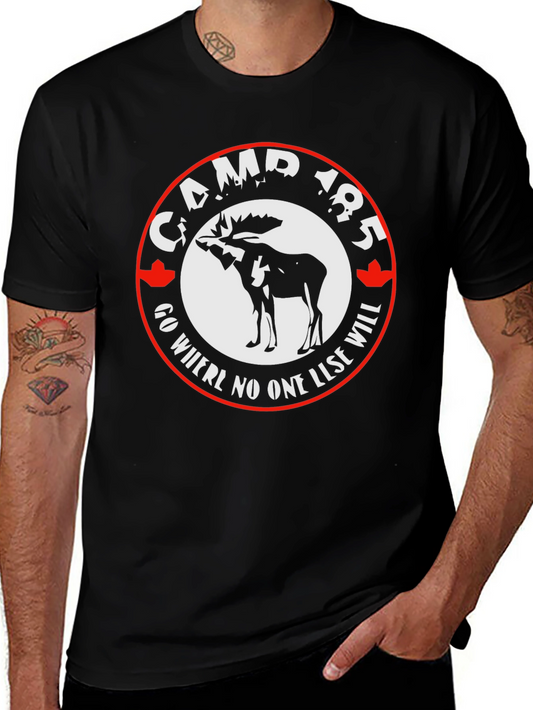 Camp 185 Graphic T-Shirt - Moose Design