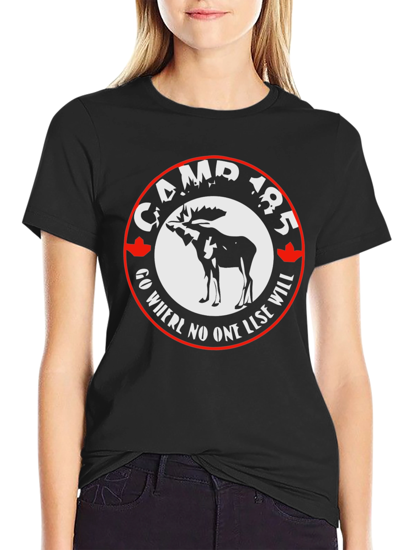 Camp 185 Graphic T-Shirt - Moose Design