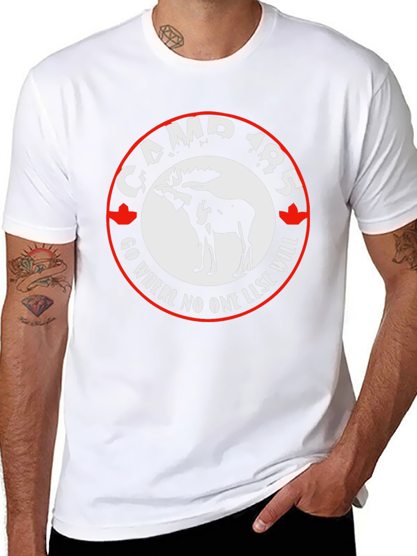 Camp 185 Graphic T-Shirt - Moose Design
