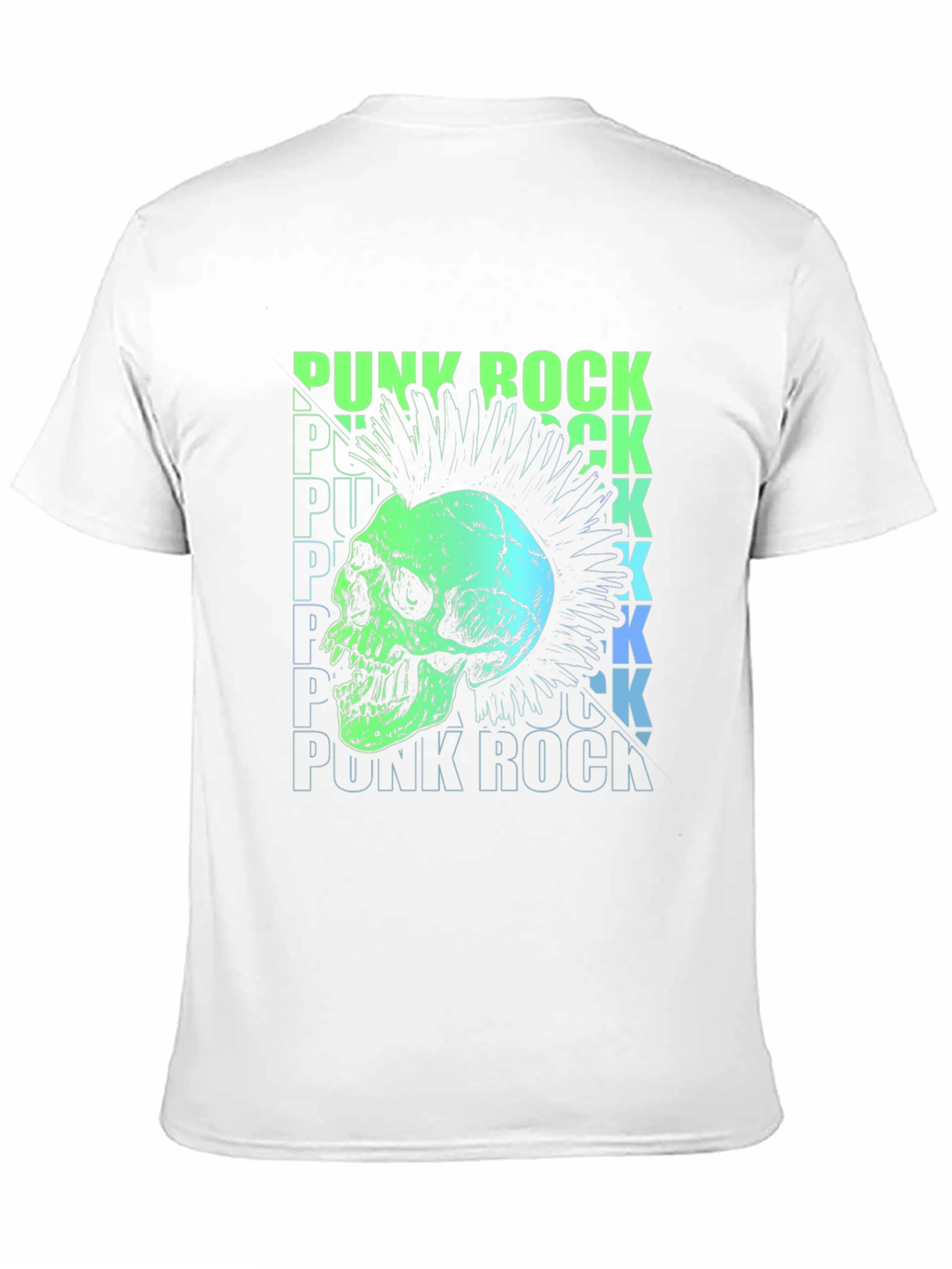 Punk Rock Skull Graphic T-Shirt