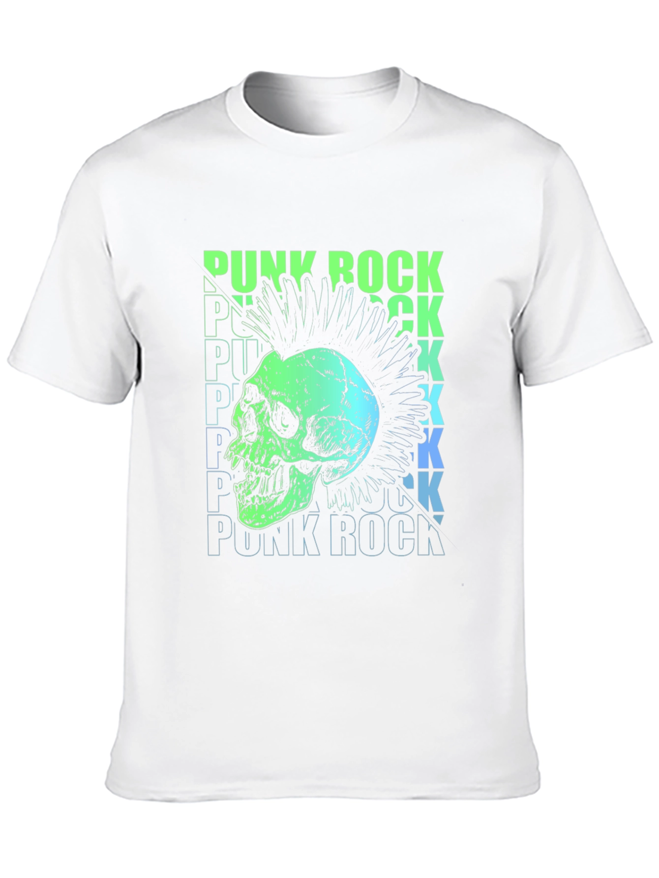 Punk Rock Skull Graphic T-Shirt