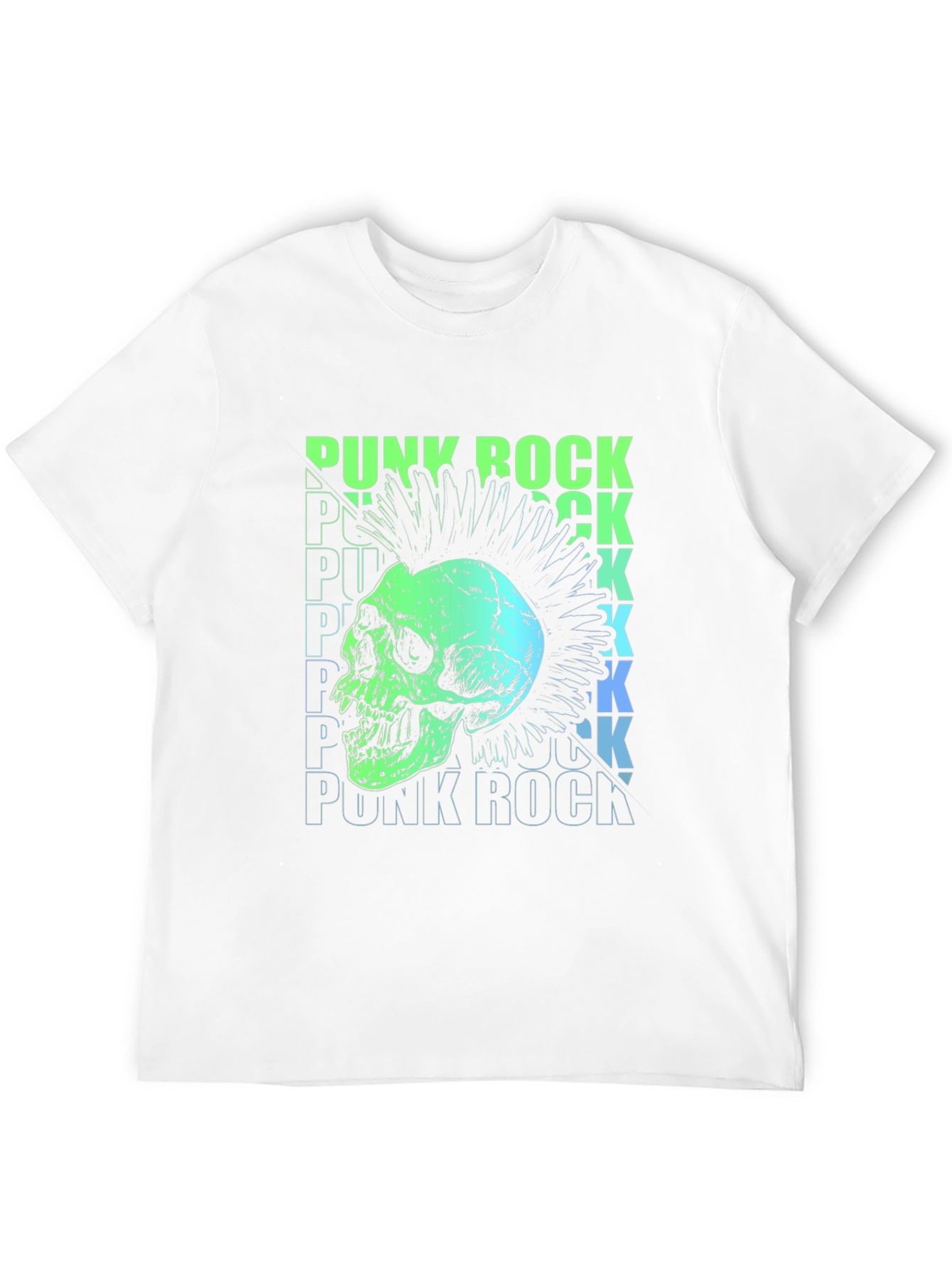 Punk Rock Skull Graphic T-Shirt