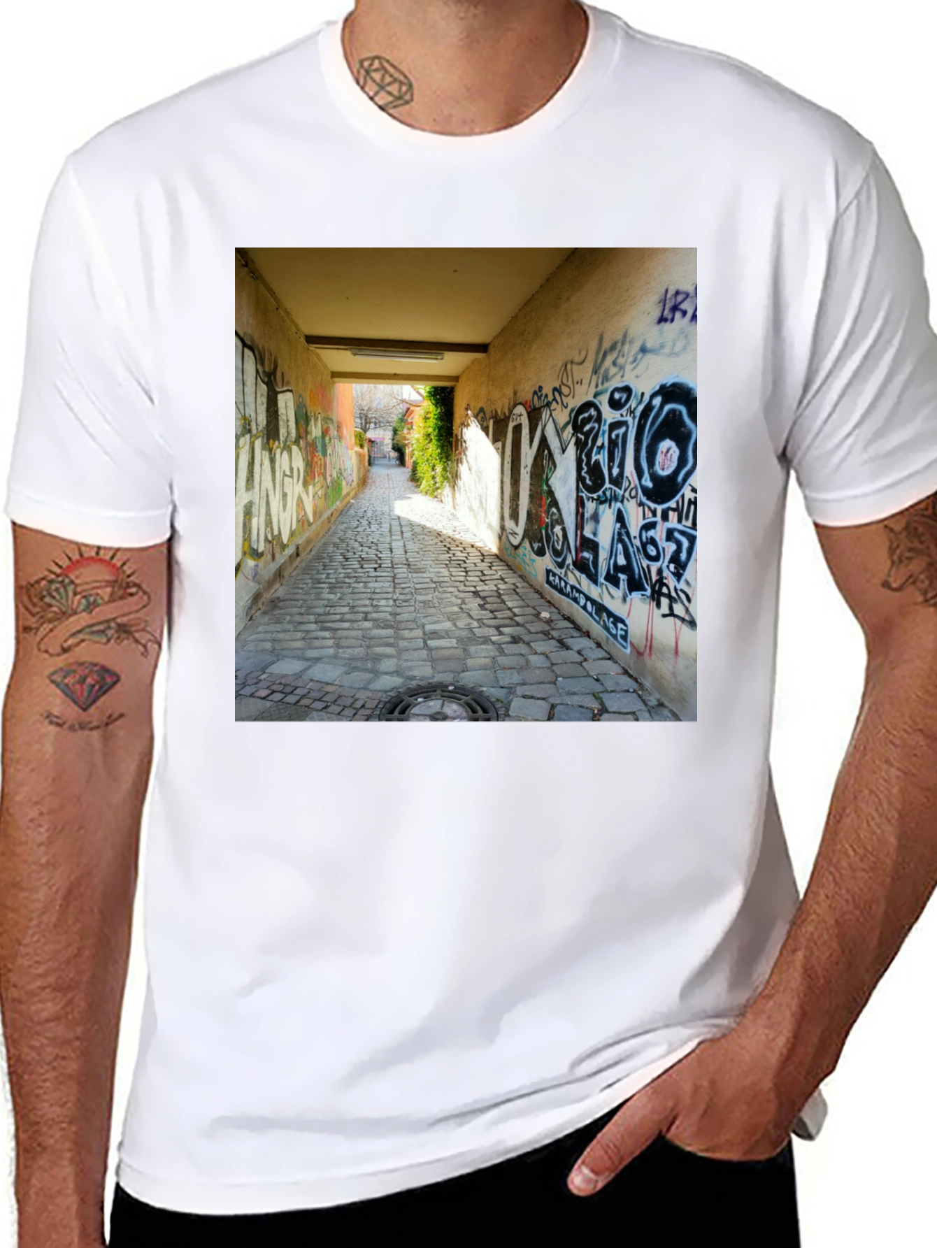 Urban Alleyway Graffiti T-Shirt