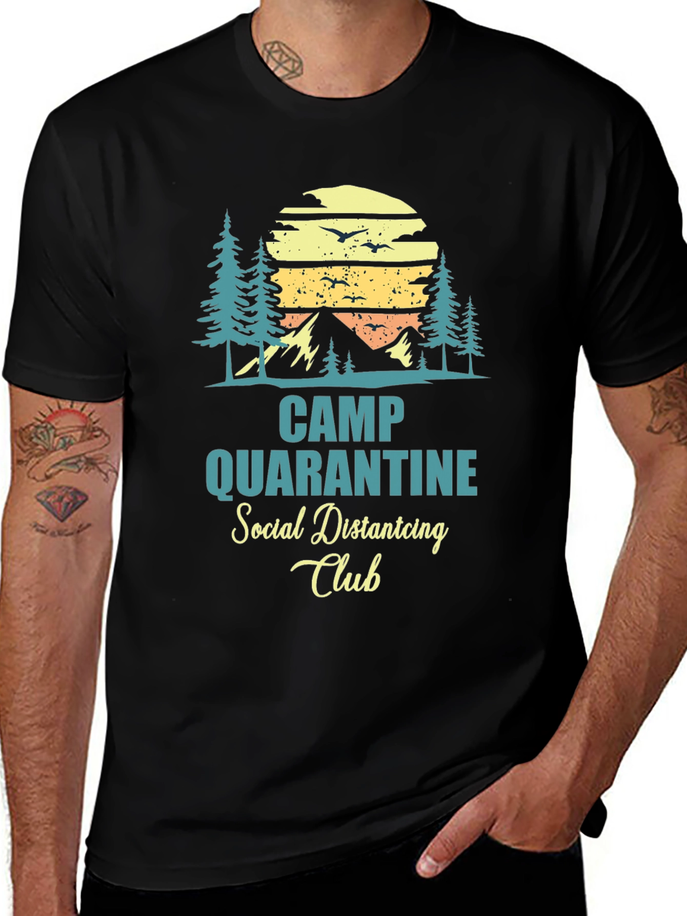 Camp Quarantine Social Distancing Club T-Shirt