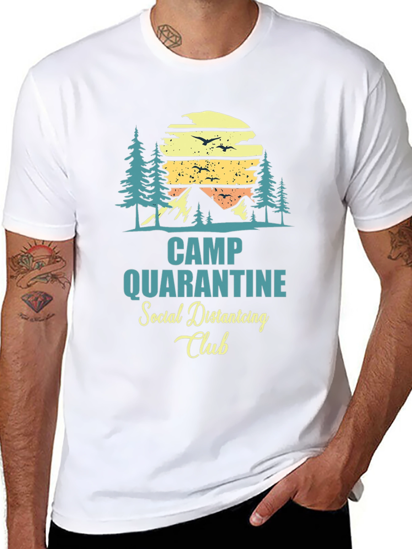 Camp Quarantine Social Distancing Club T-Shirt