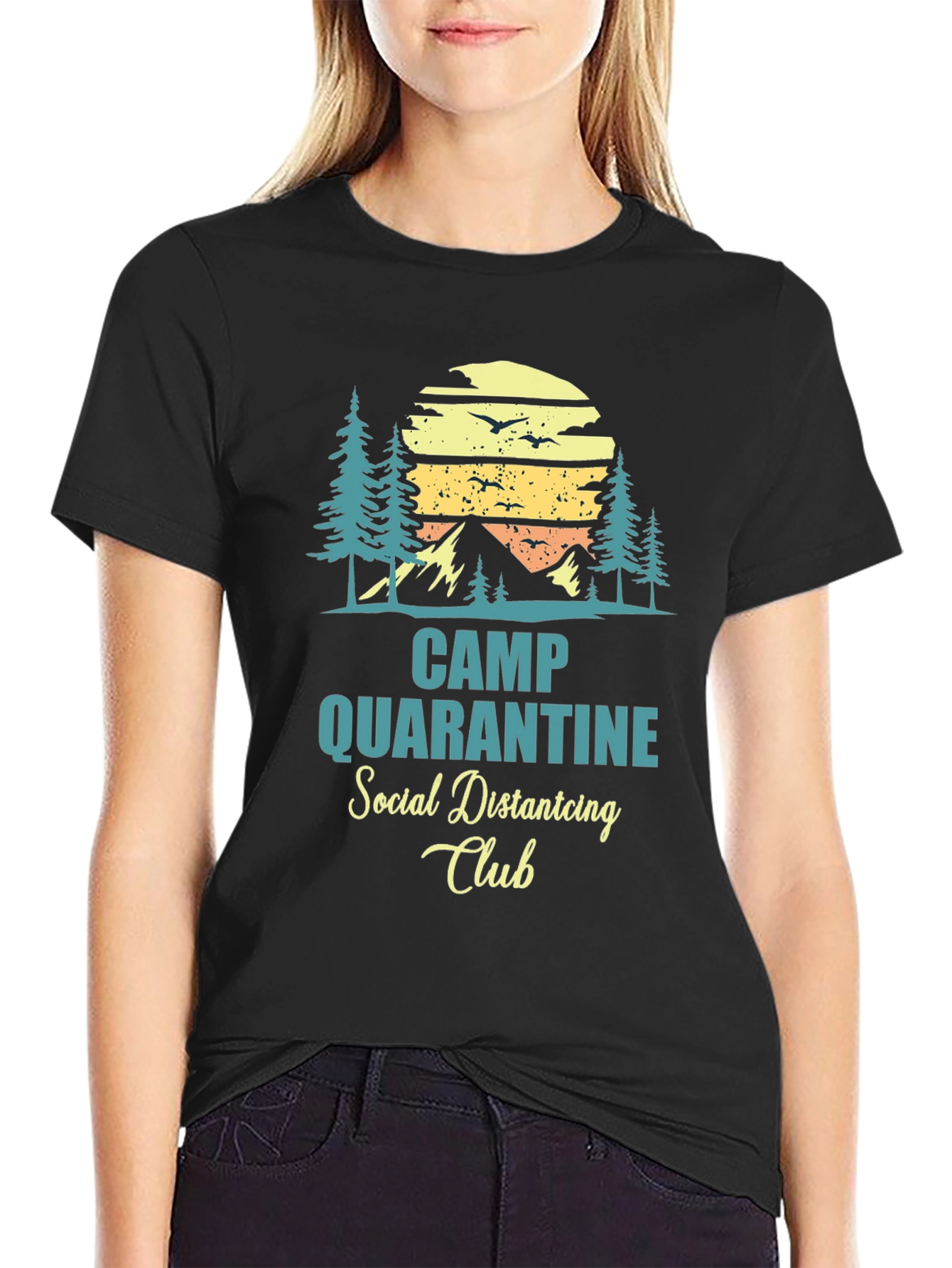 Camp Quarantine Social Distancing Club T-Shirt