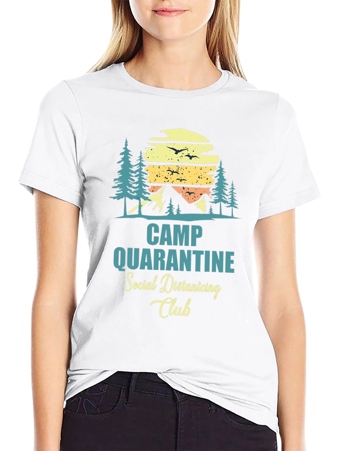 Camp Quarantine Social Distancing Club T-Shirt