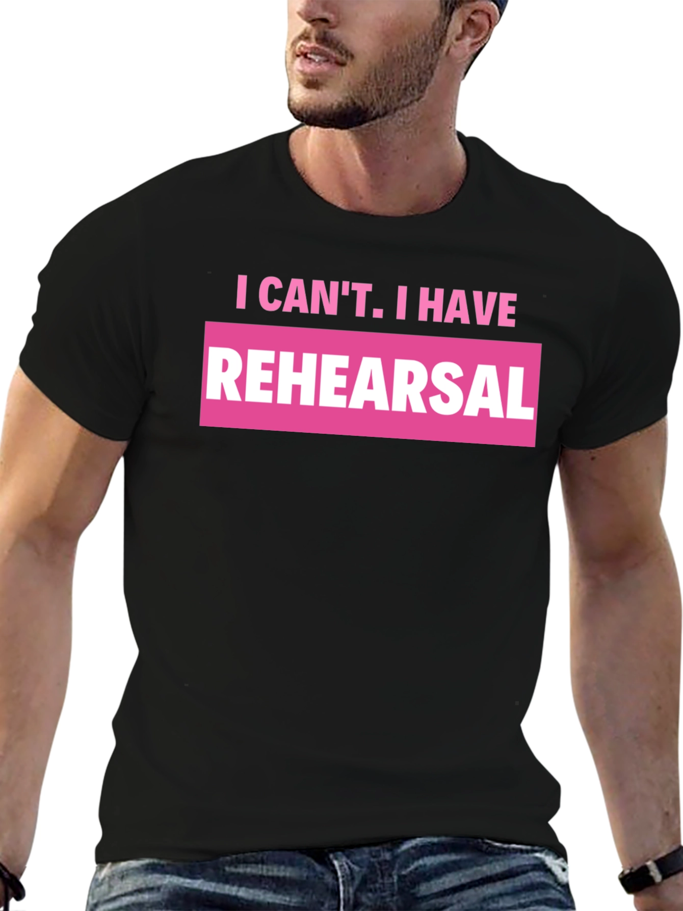 Rehearsal Graphic T-Shirt - Black Crew Neck Tee