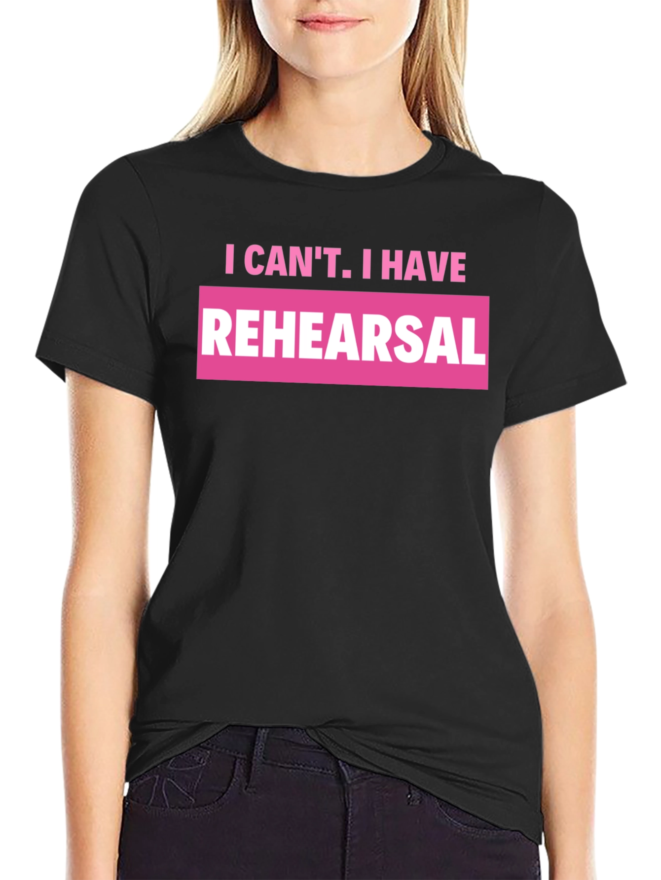 Rehearsal Graphic T-Shirt - Black Crew Neck Tee