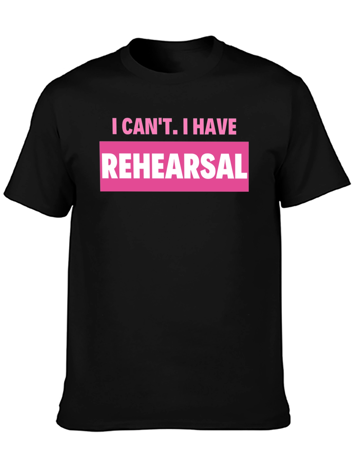 Rehearsal Graphic T-Shirt - Black Crew Neck Tee