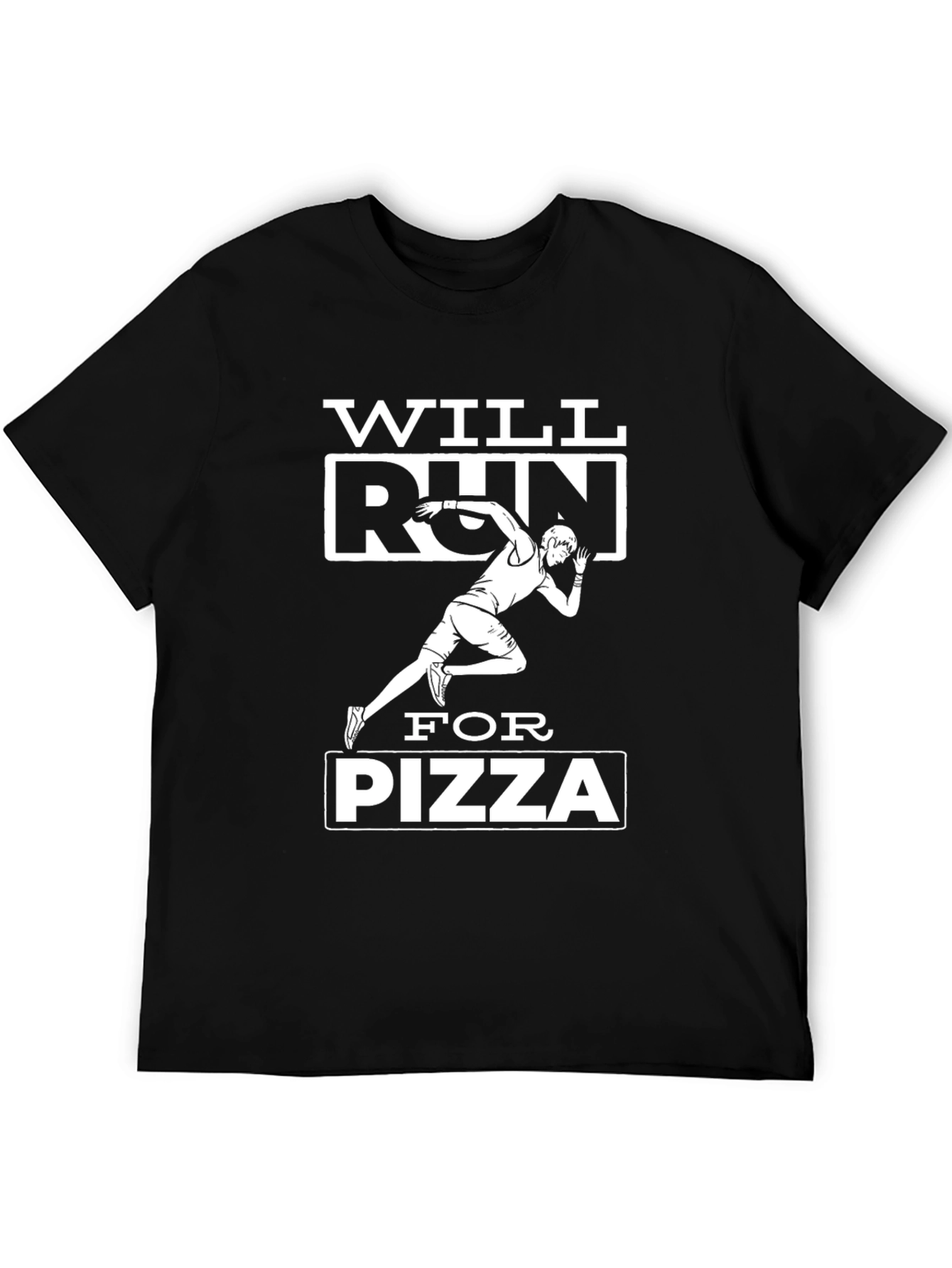 Will Run For Pizza Graphic Tee