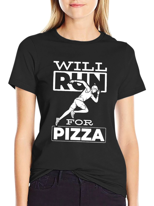 Will Run For Pizza Graphic Tee