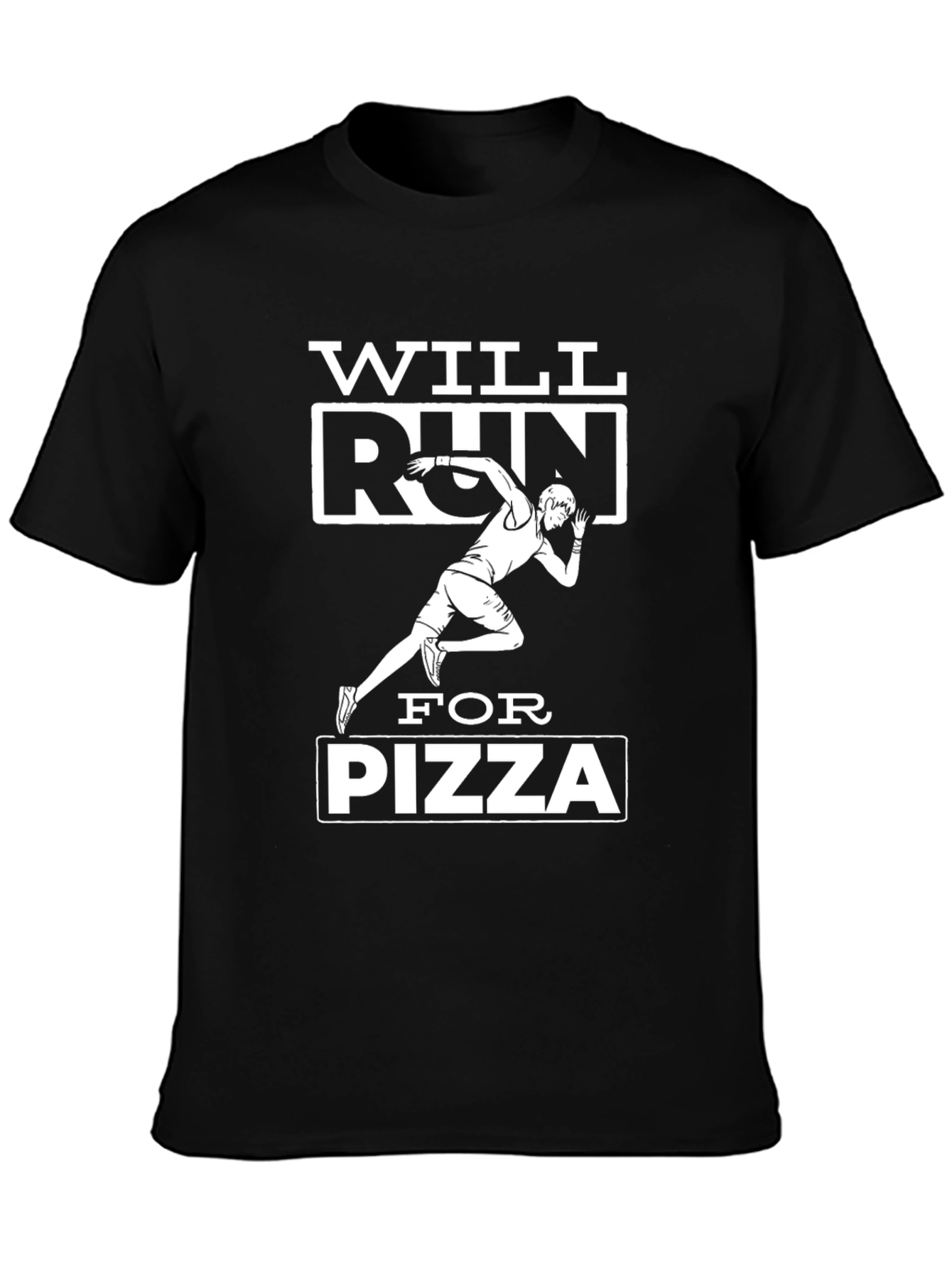 Will Run For Pizza Graphic Tee