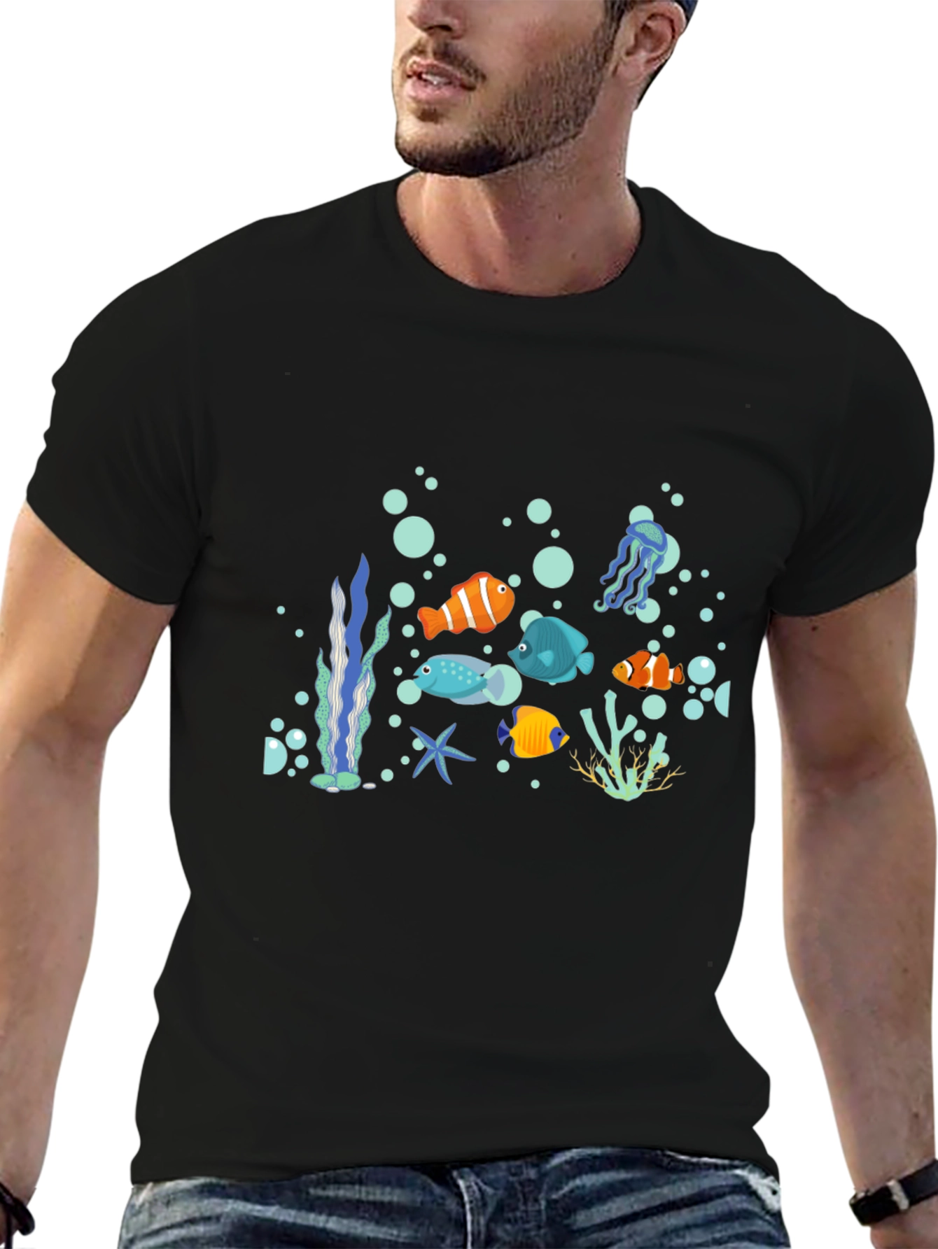 Ocean Life Graphic Print Tee