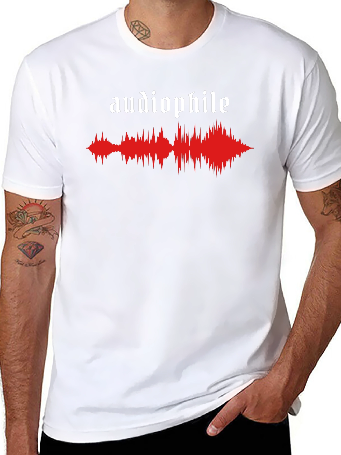 Audiophile Sound Wave Graphic T-Shirt