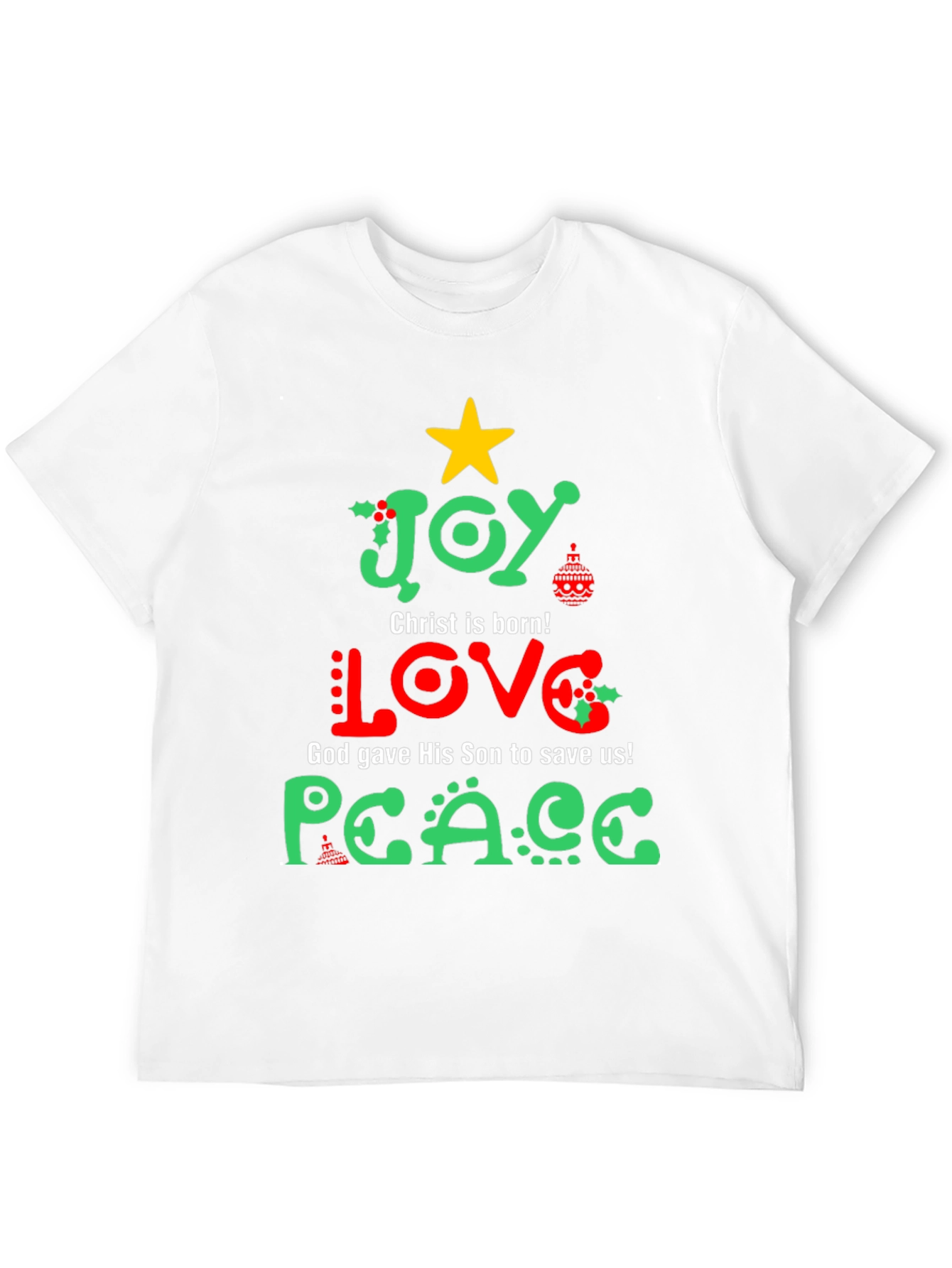 Joy Love Peace Christmas T-Shirt