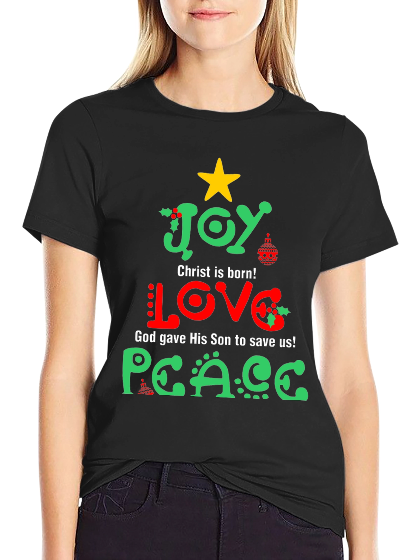 Joy Love Peace Christmas T-Shirt