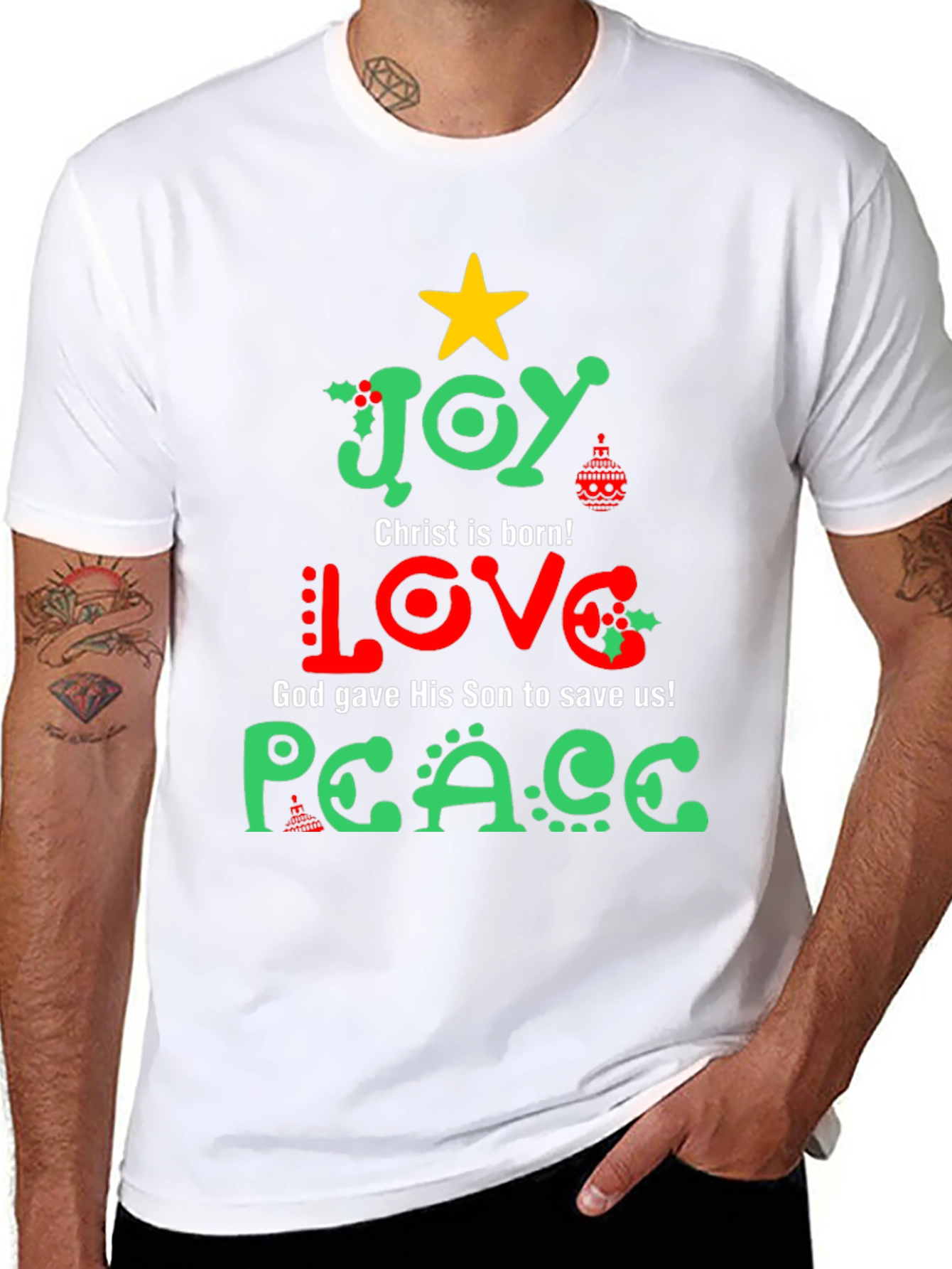 Joy Love Peace Christmas T-Shirt