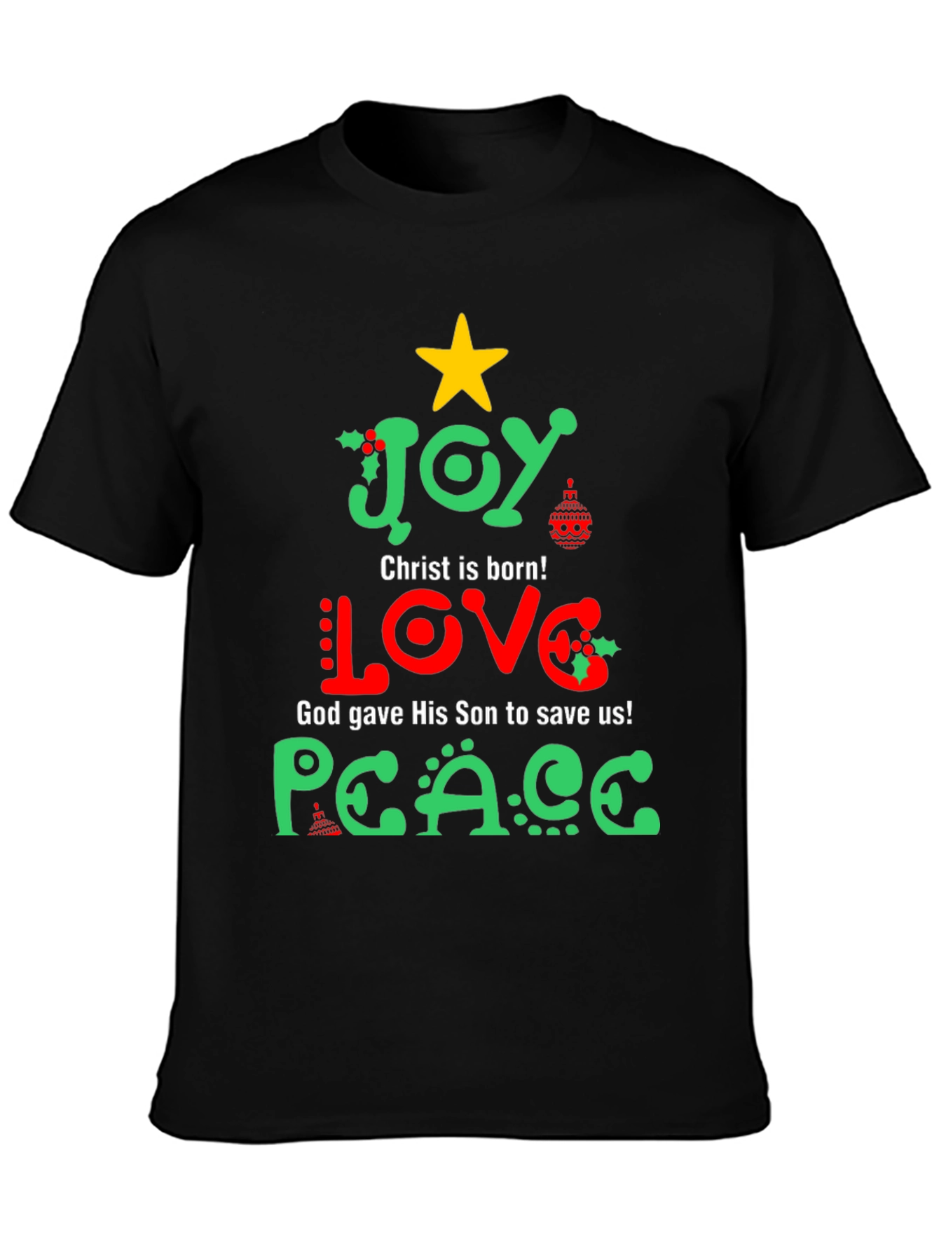 Joy Love Peace Christmas T-Shirt