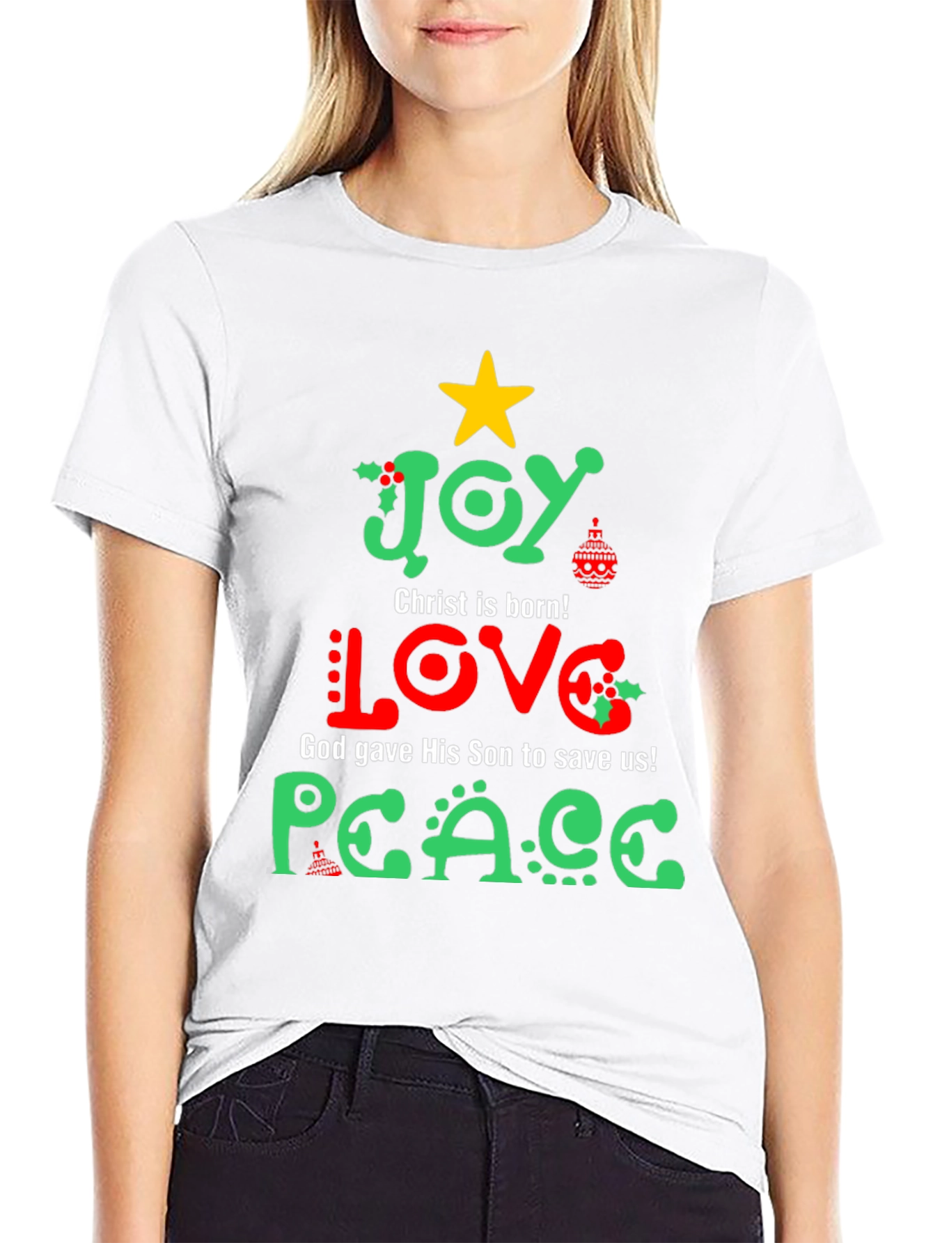 Joy Love Peace Christmas T-Shirt