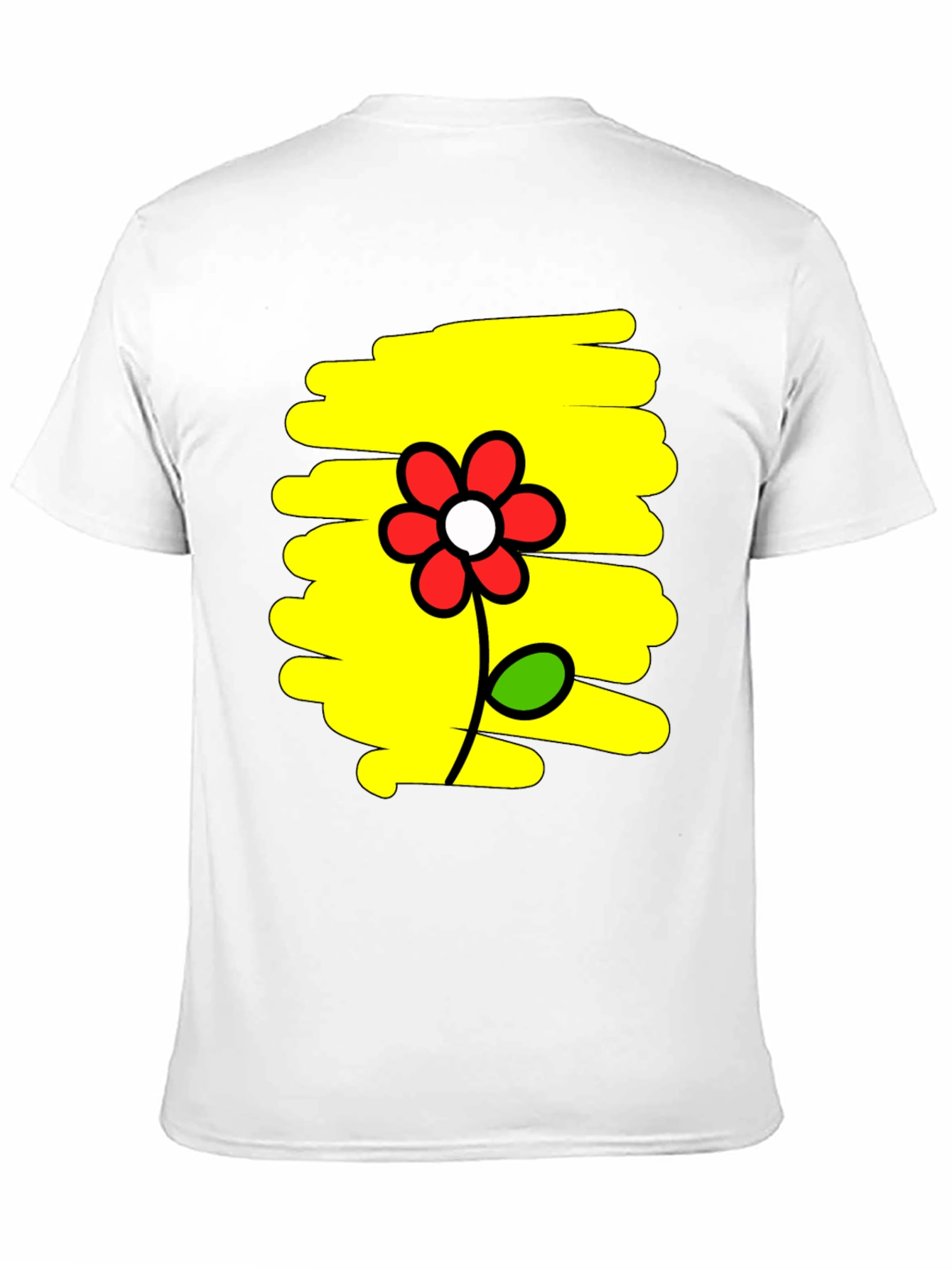 Floral Graphic Print Mens Black T-Shirt