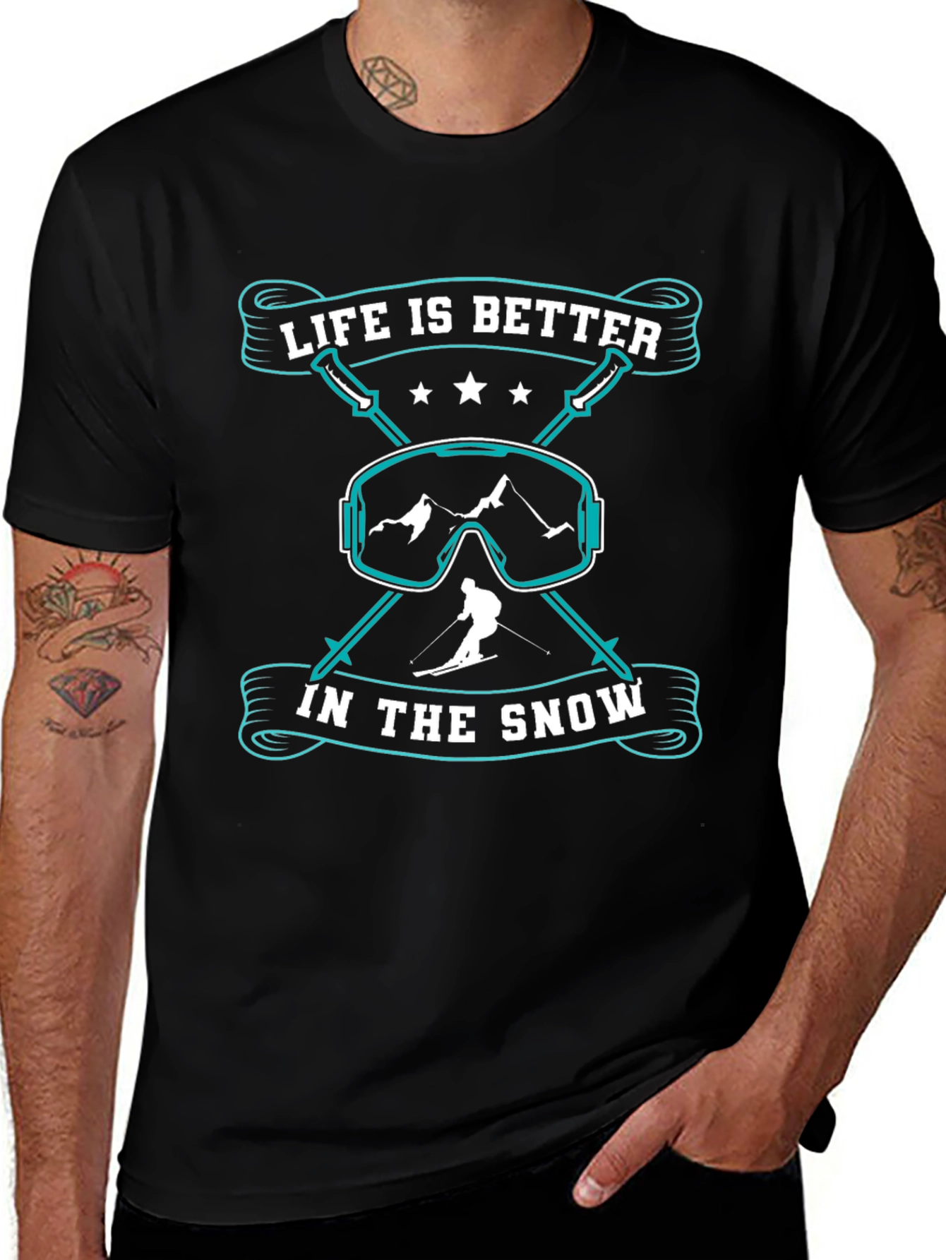 Life is Better in the Snow Ski T-Shirt