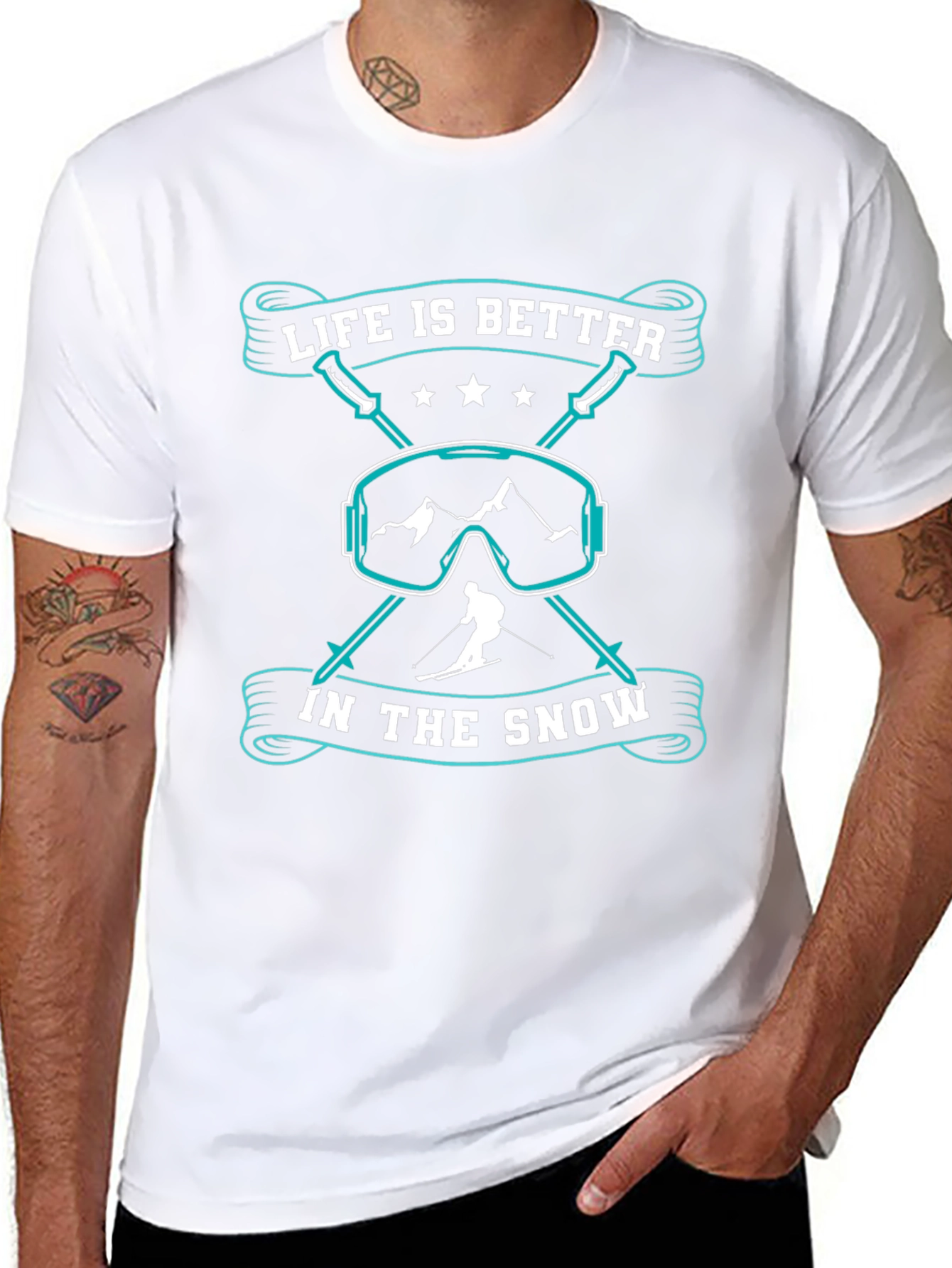 Life is Better in the Snow Ski T-Shirt