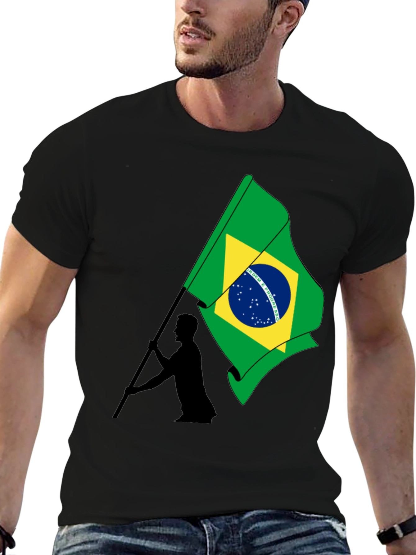 Brazil Flag Graphic T-Shirt - Menswear