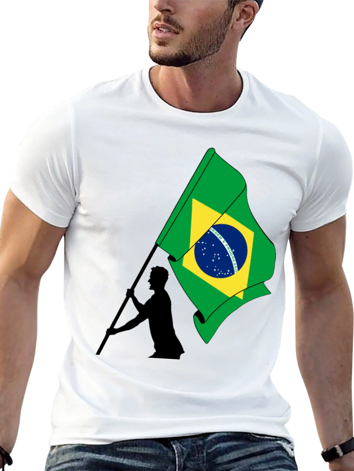 Brazil Flag Graphic T-Shirt - Menswear