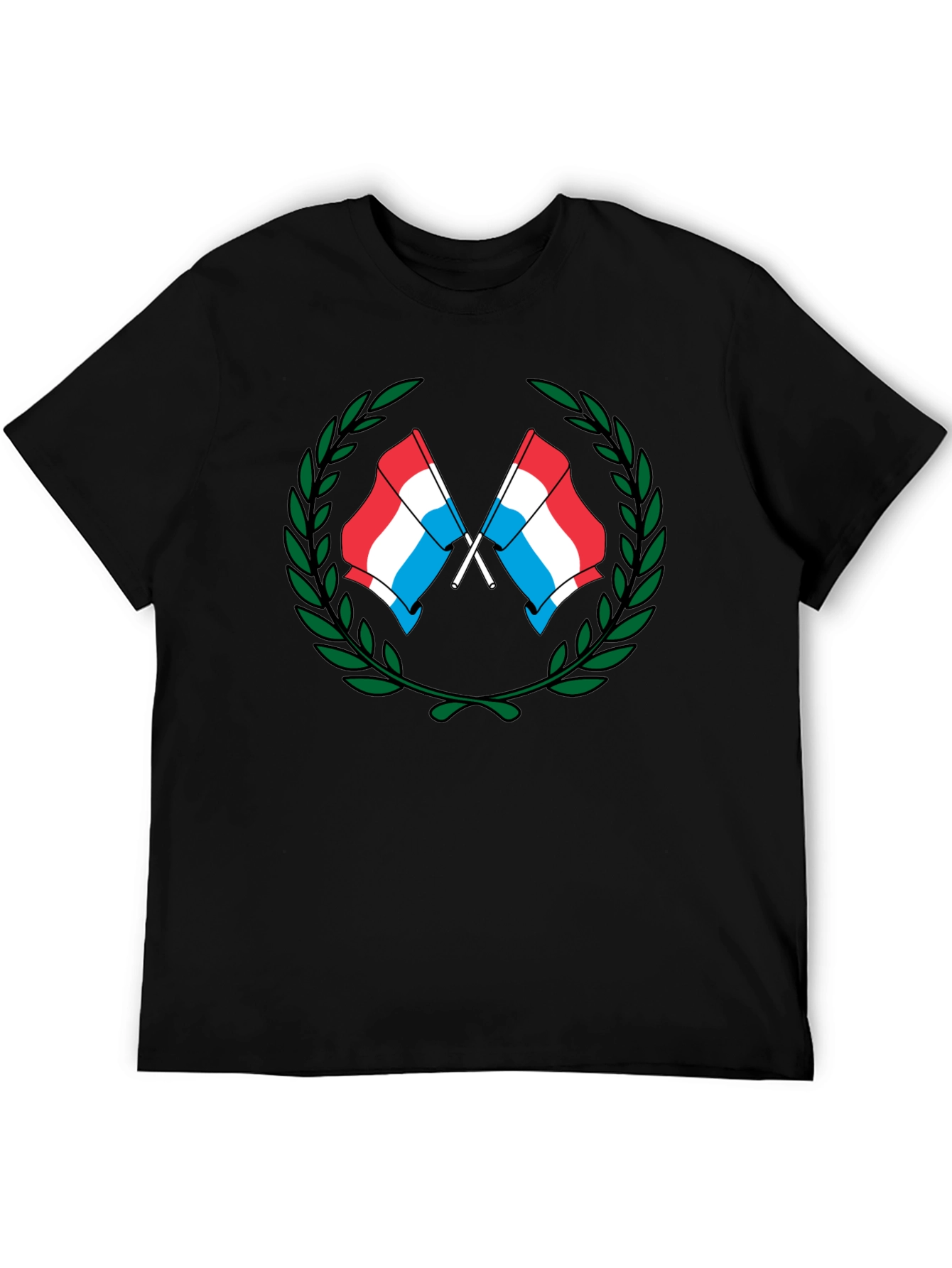 Luxembourg Flag Wreath Graphic T-Shirt