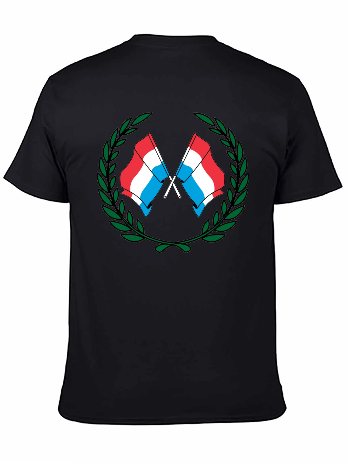 Luxembourg Flag Wreath Graphic T-Shirt