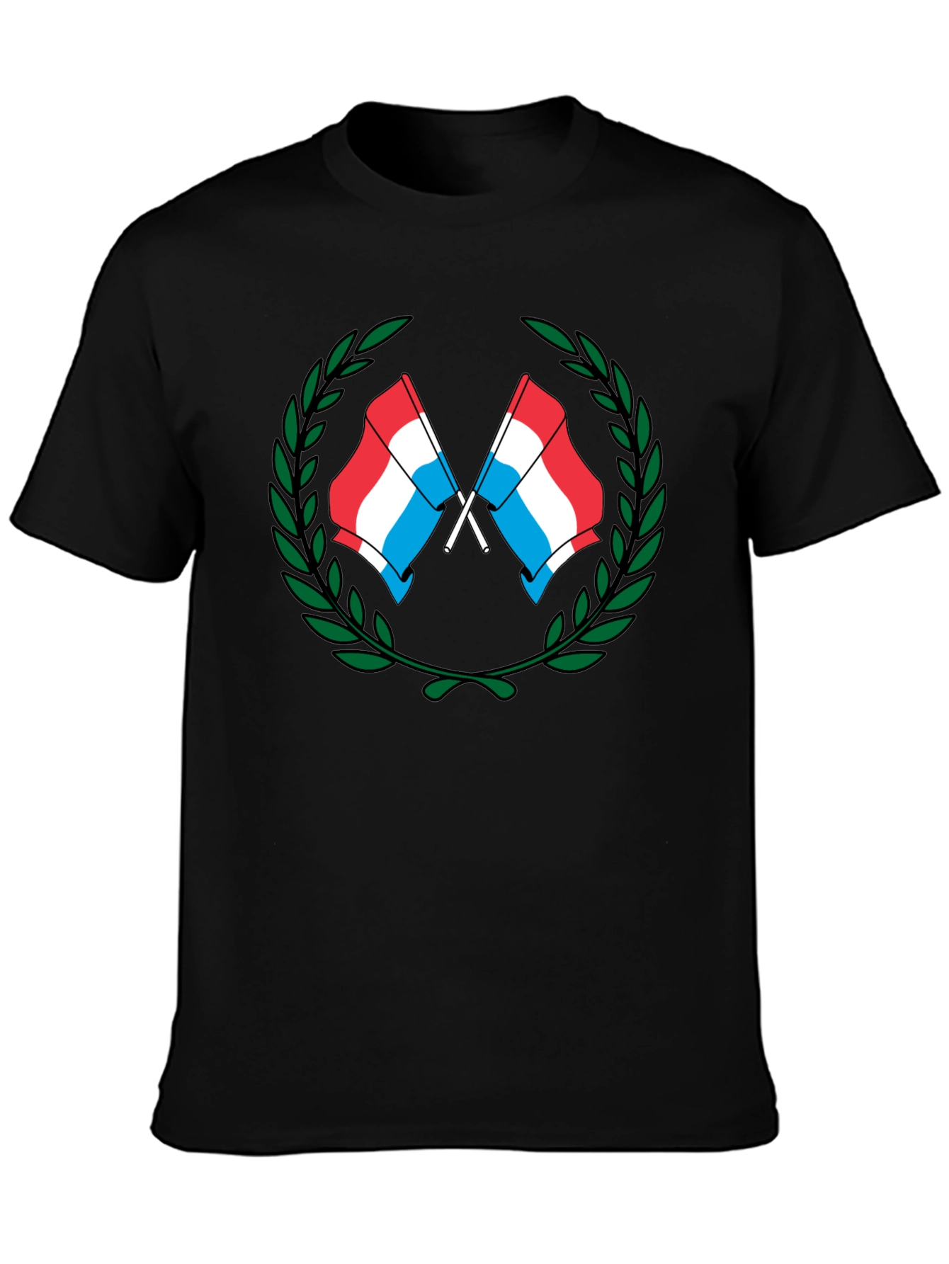 Luxembourg Flag Wreath Graphic T-Shirt