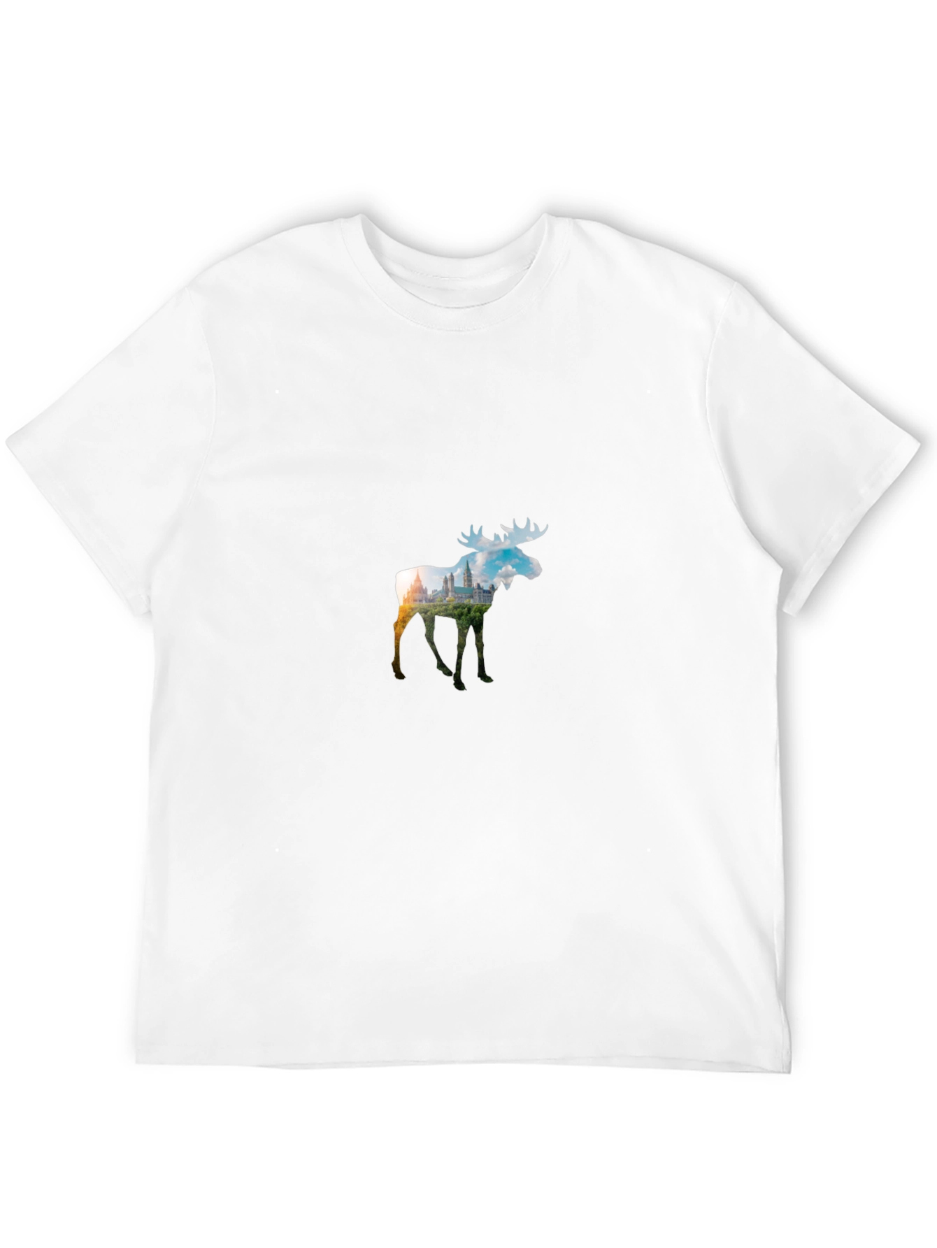 Moose Silhouette Black T-Shirt