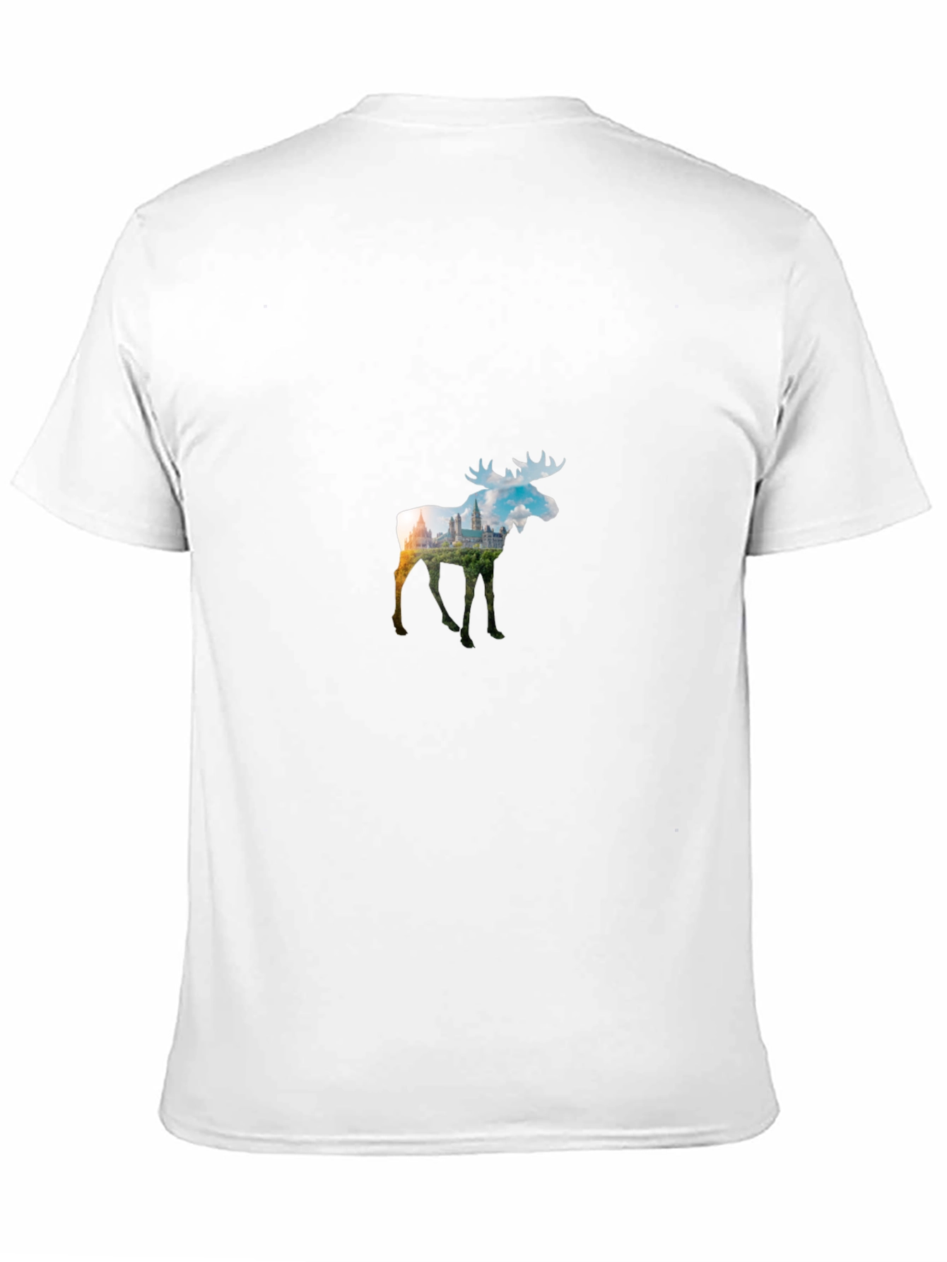 Moose Silhouette Black T-Shirt