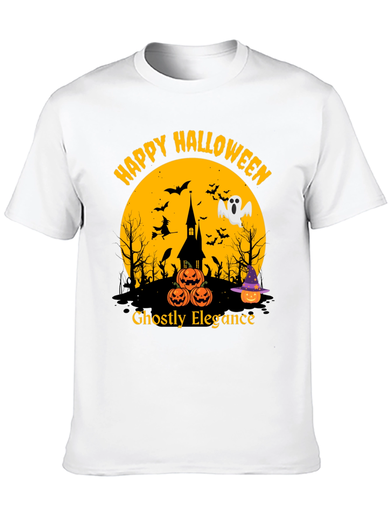 Happy Halloween Ghostly Elegance T-Shirt