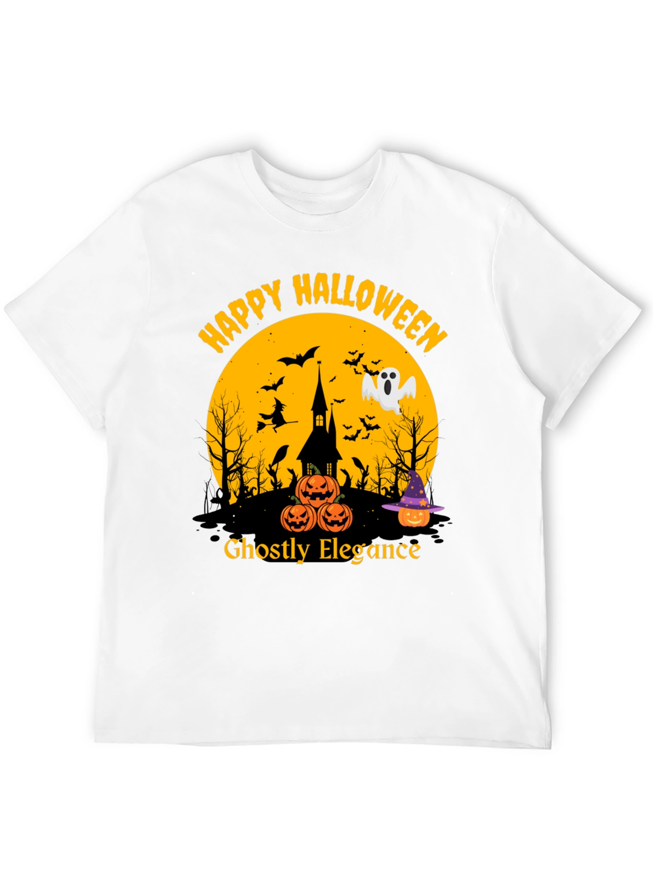 Happy Halloween Ghostly Elegance T-Shirt