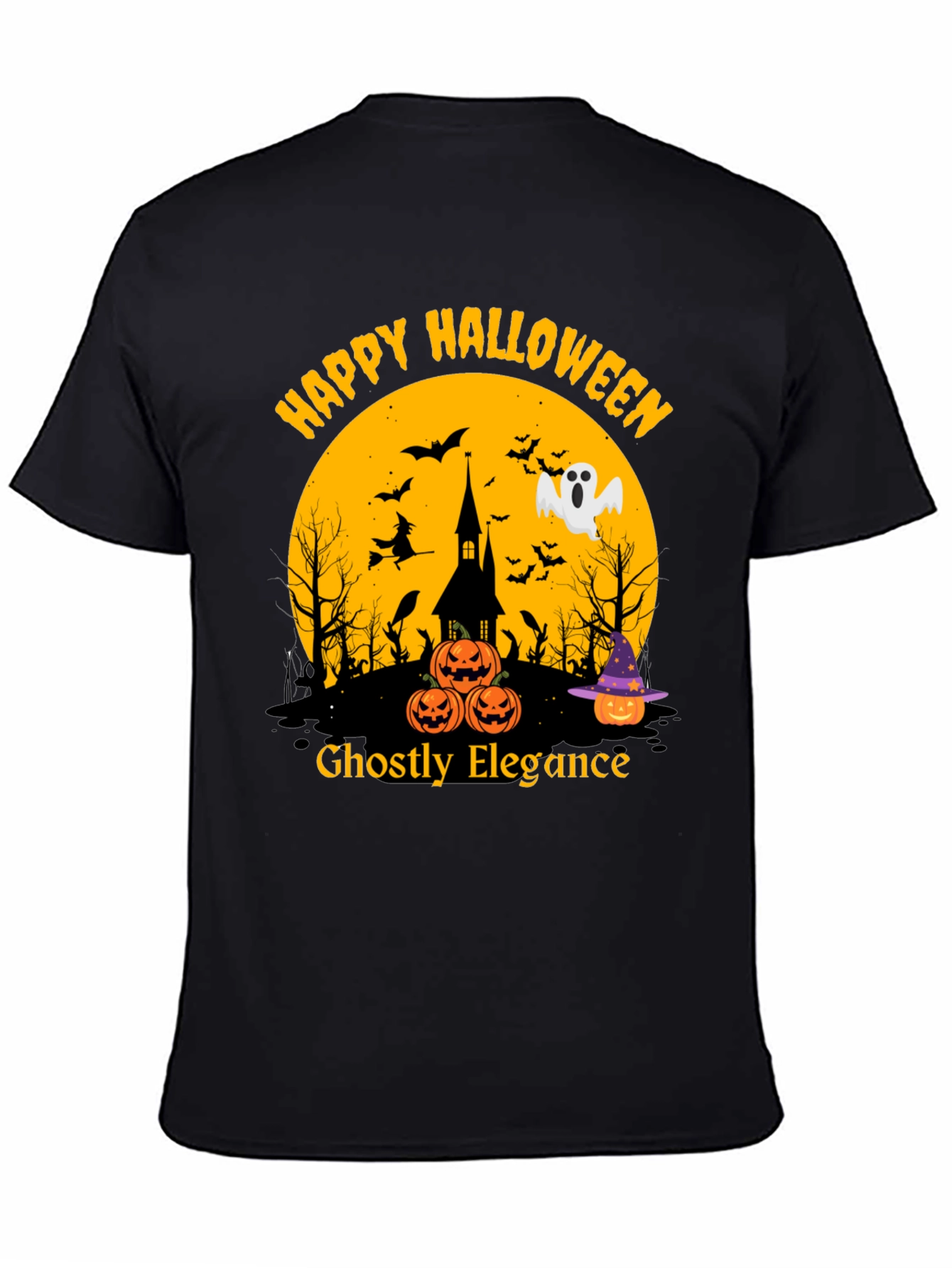 Happy Halloween Ghostly Elegance T-Shirt