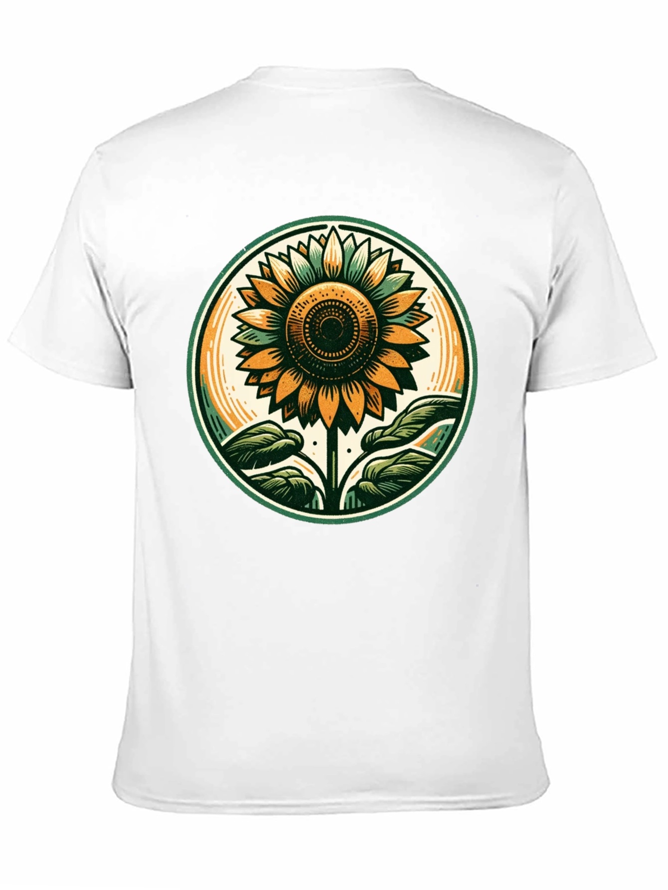Sunflower Graphic Tee - Black Cotton T-Shirt