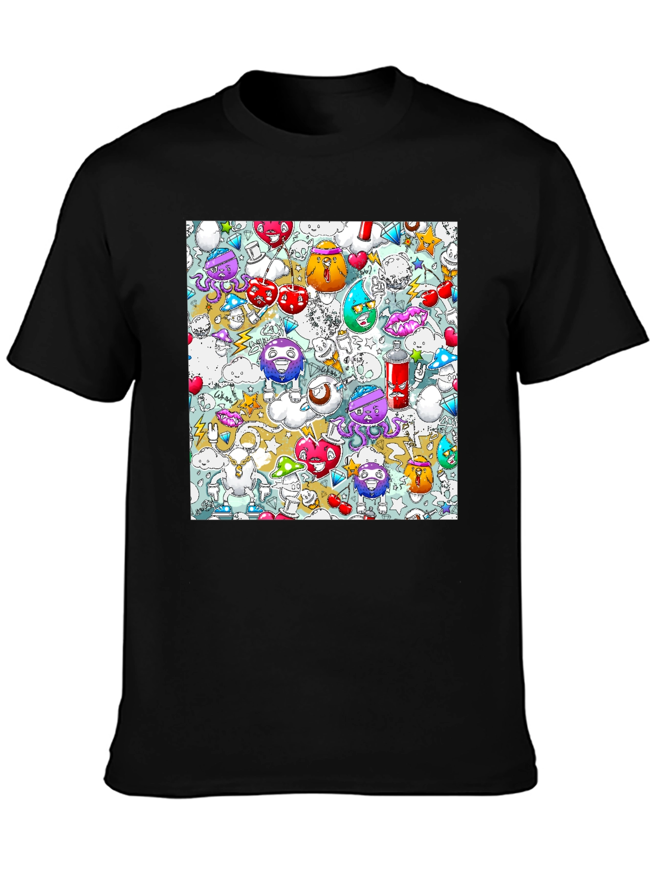 Doodle Cartoon T-Shirt Unique Funky Design