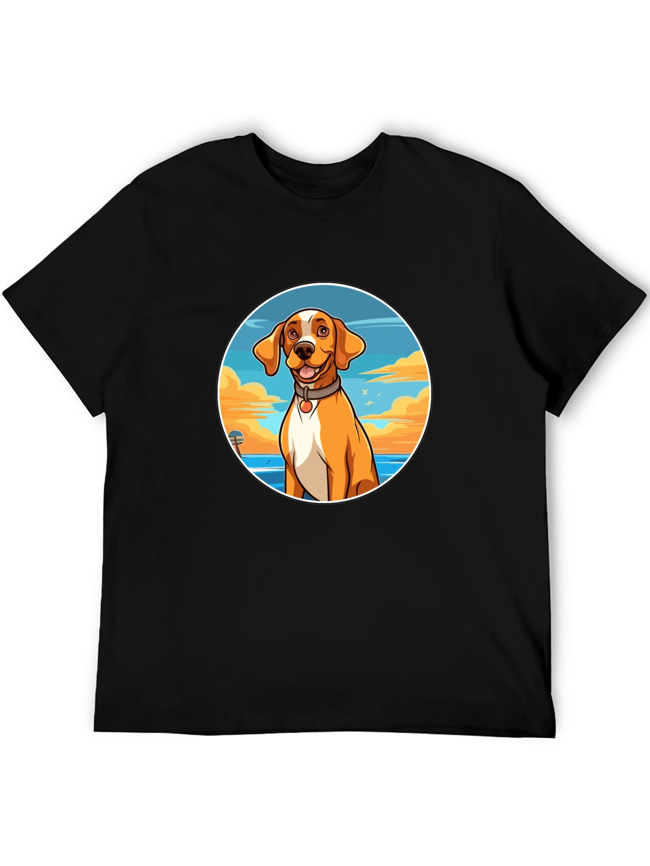 Dog Beach T-Shirt: Relaxed Fit Unique Graphic Tee