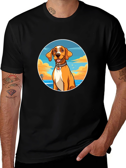 Dog Beach T-Shirt: Relaxed Fit Unique Graphic Tee