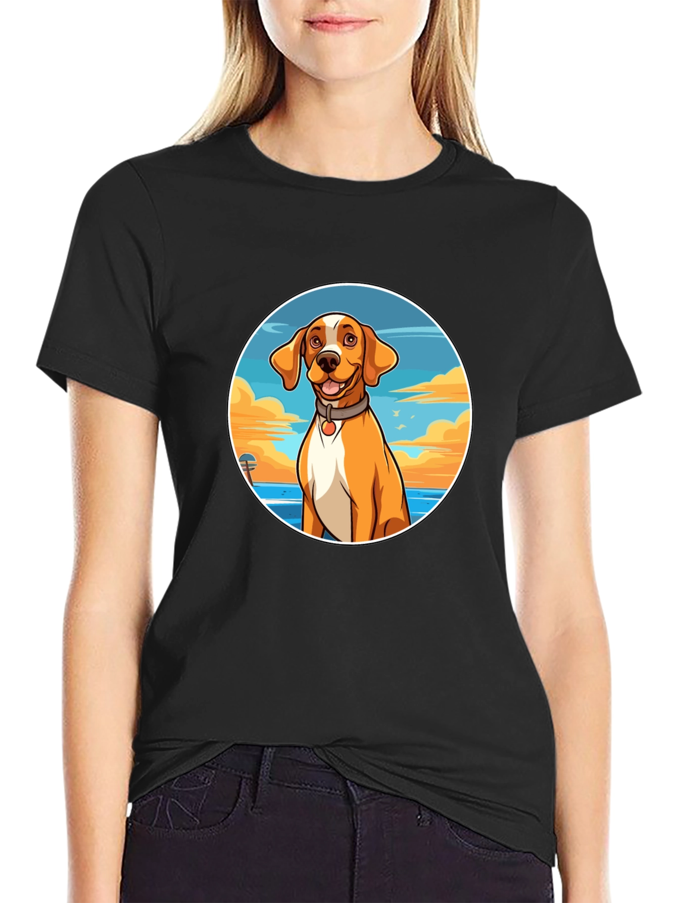 Dog Beach T-Shirt: Relaxed Fit Unique Graphic Tee