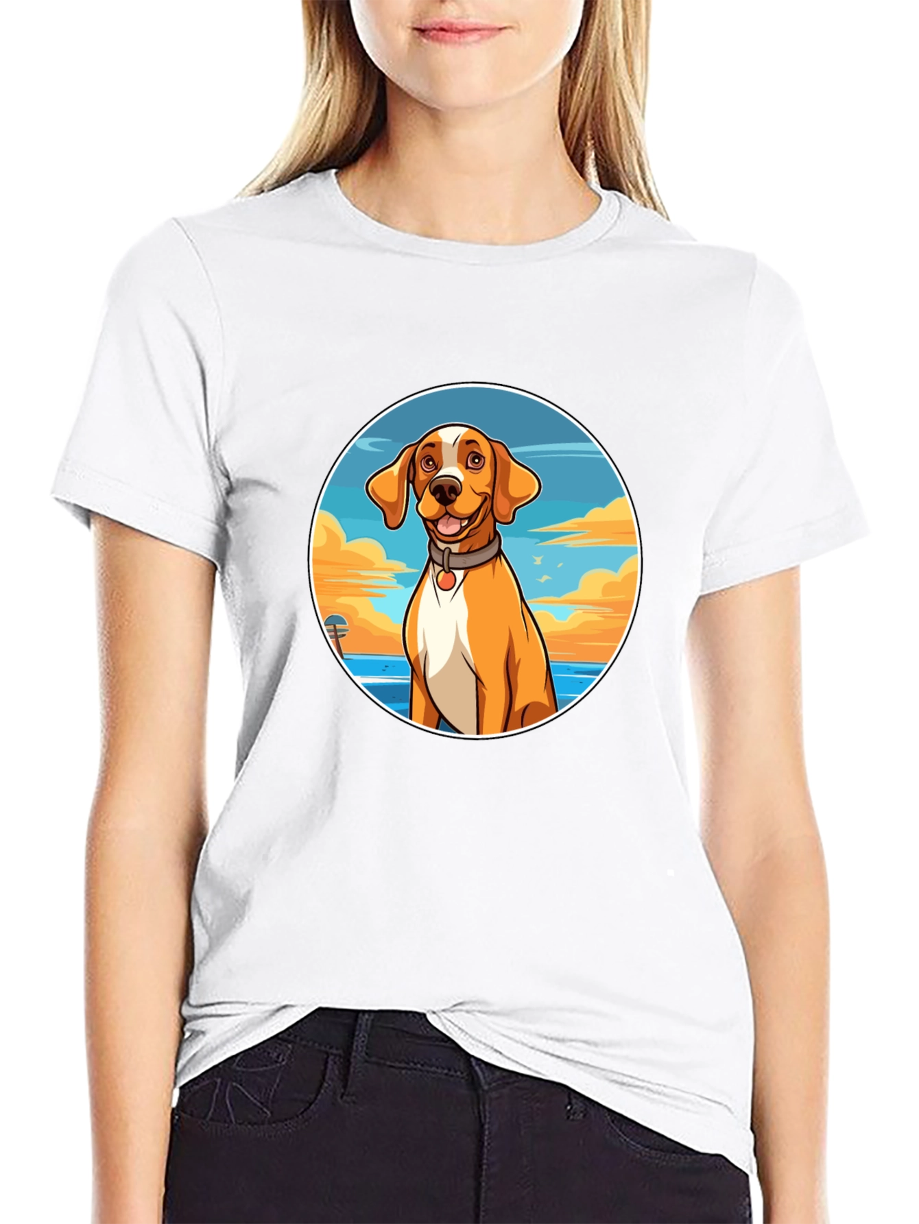 Dog Beach T-Shirt: Relaxed Fit Unique Graphic Tee