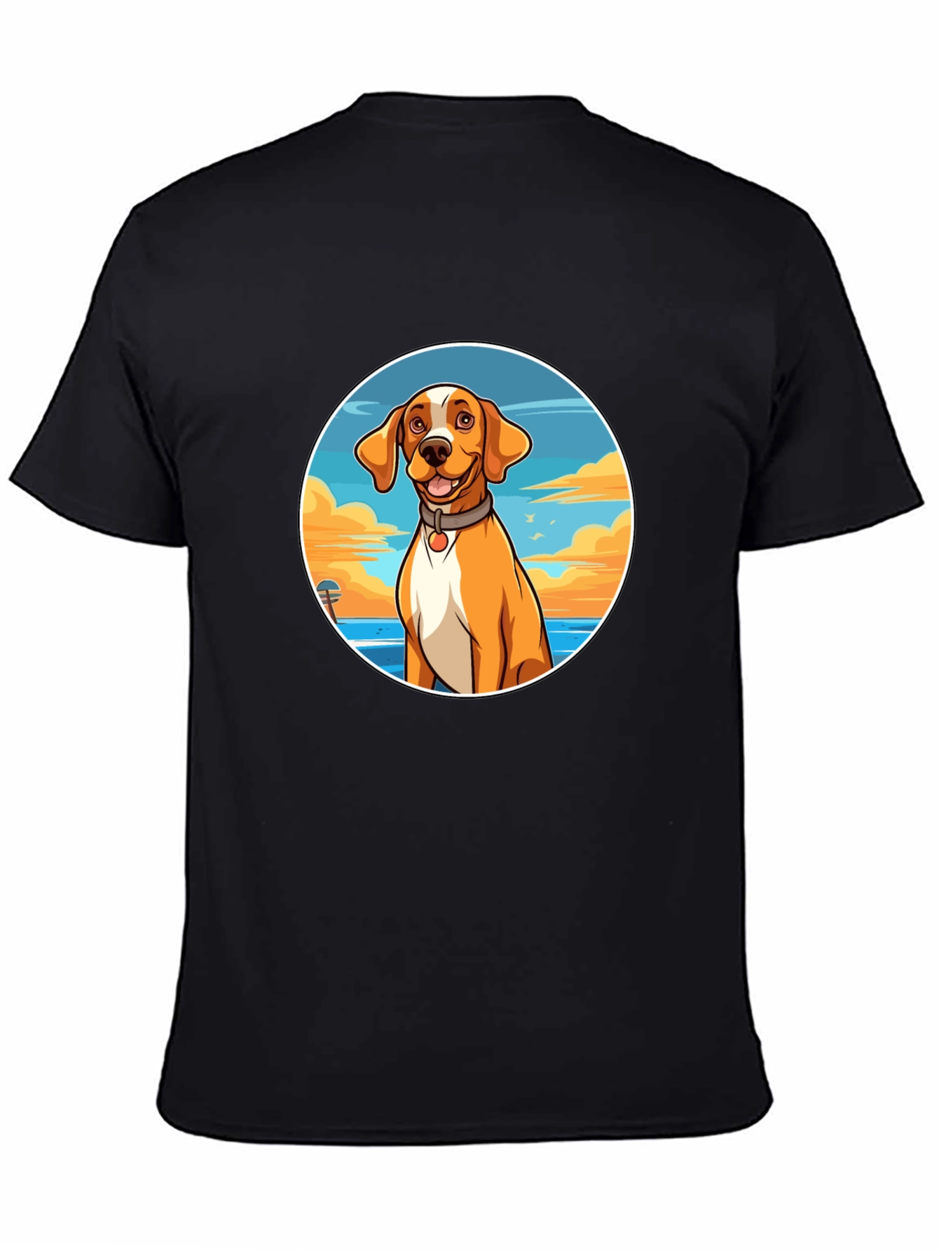 Dog Beach T-Shirt: Relaxed Fit Unique Graphic Tee