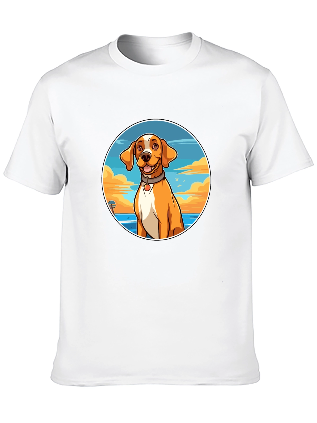 Dog Beach T-Shirt: Relaxed Fit Unique Graphic Tee