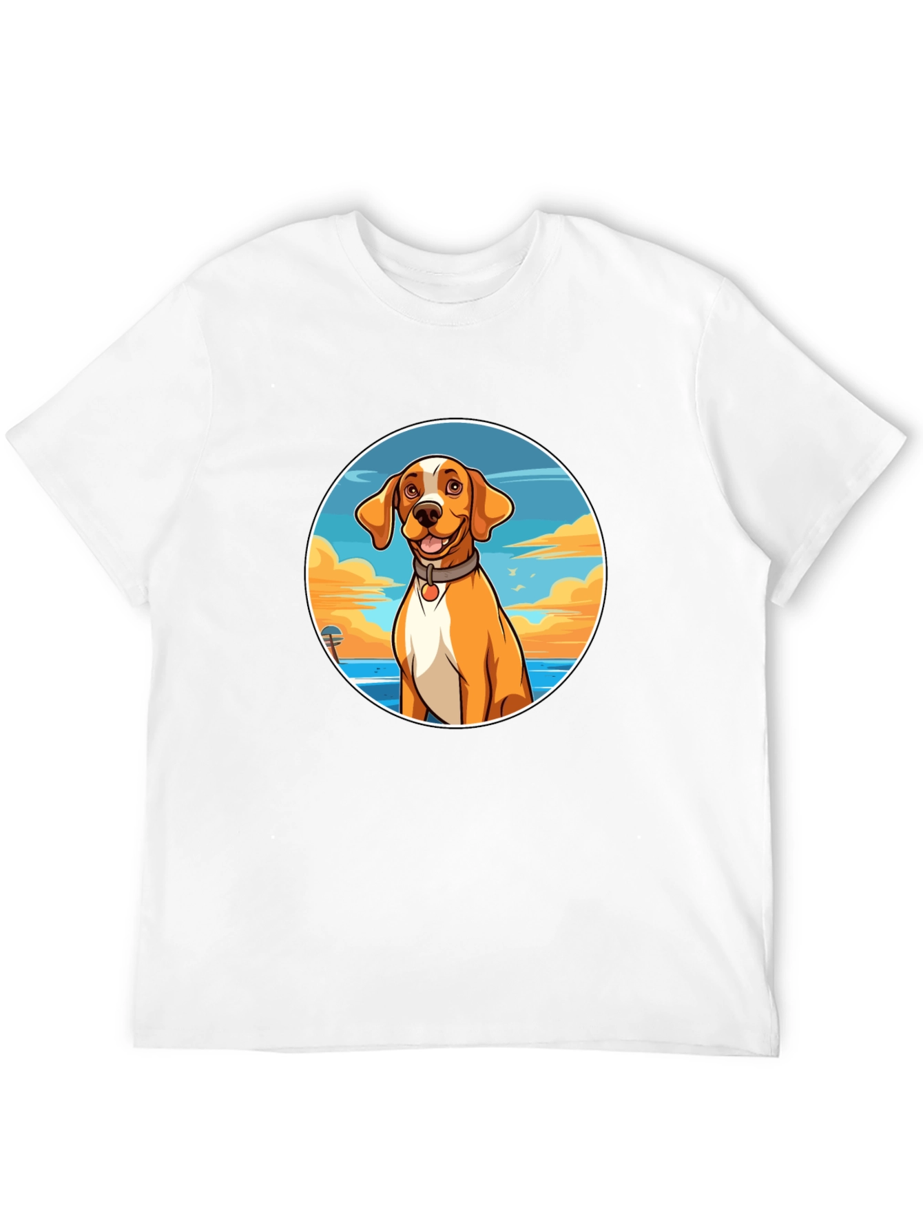 Dog Beach T-Shirt: Relaxed Fit Unique Graphic Tee