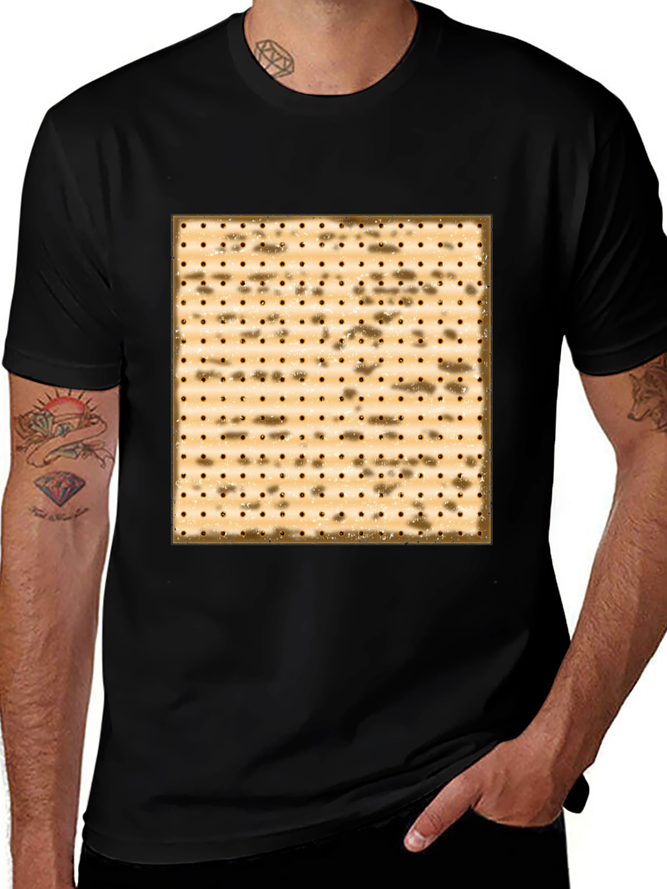 Matzah Pattern T-Shirt - Passover Holiday Tee