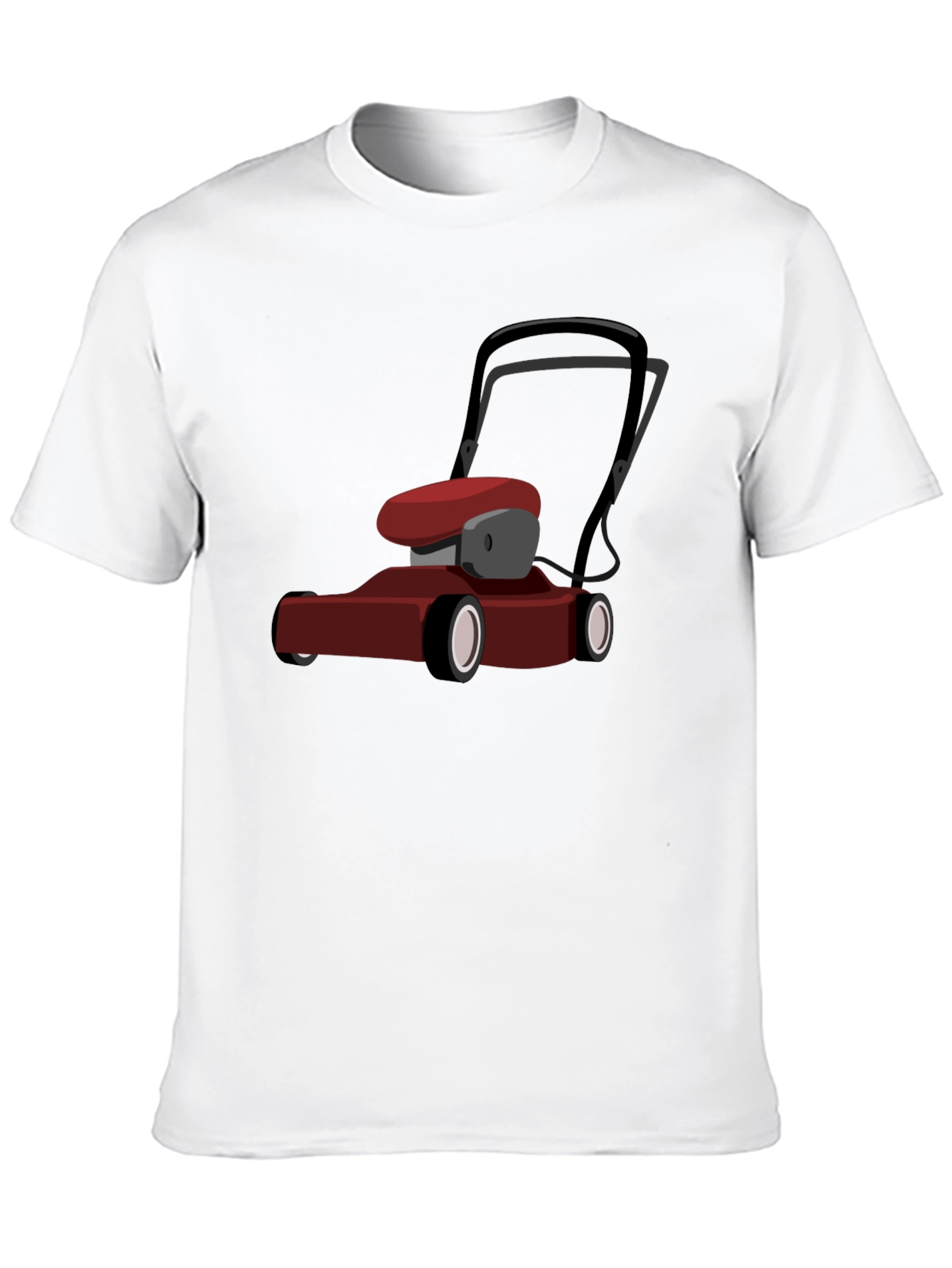 Lawnmower Graphic Tee - Black Cotton Casual T-Shirt